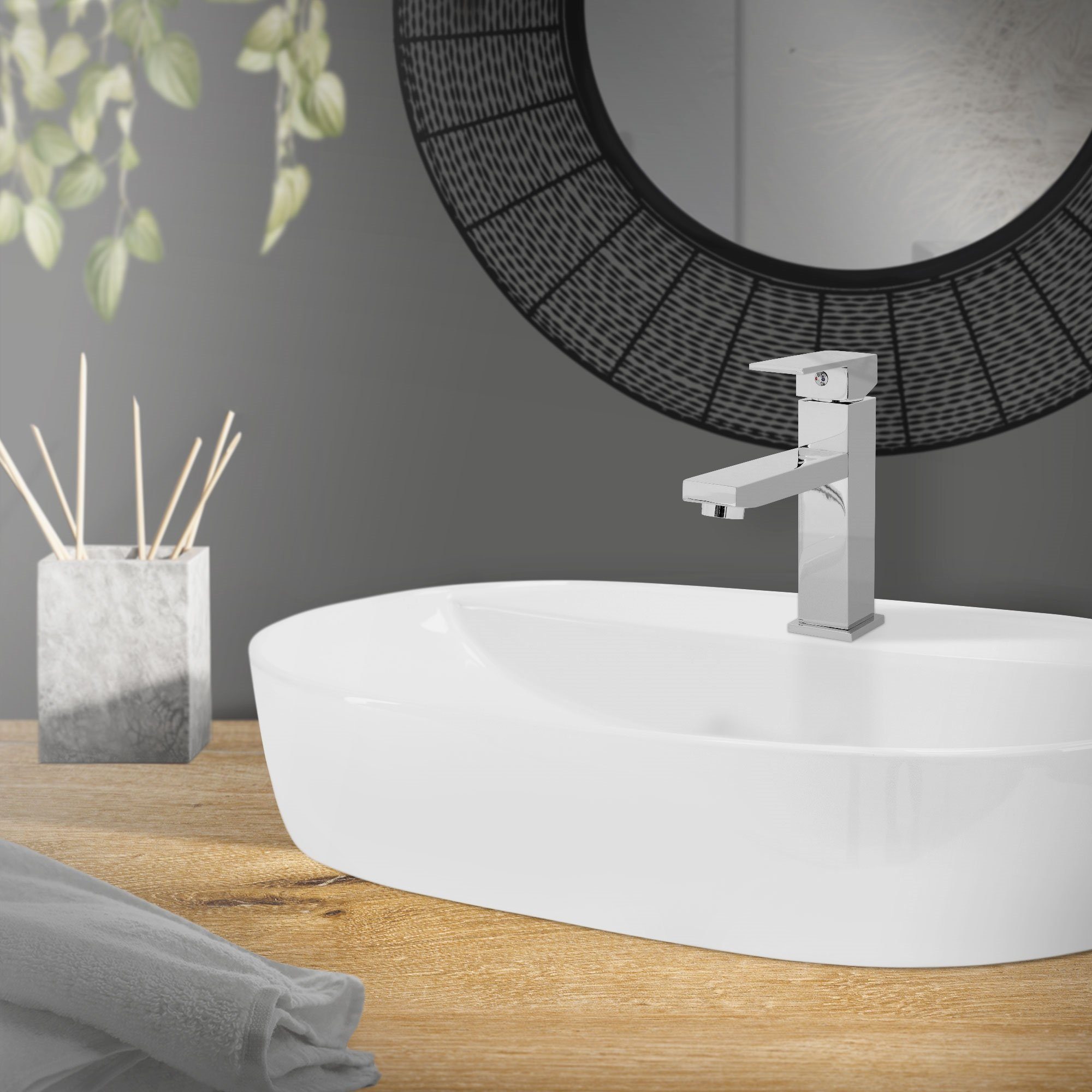 LuxeBath Badezimmer fürs Chrom aus Waschtischarmatur Waschtischarmatur Messing 160x45x170 mm