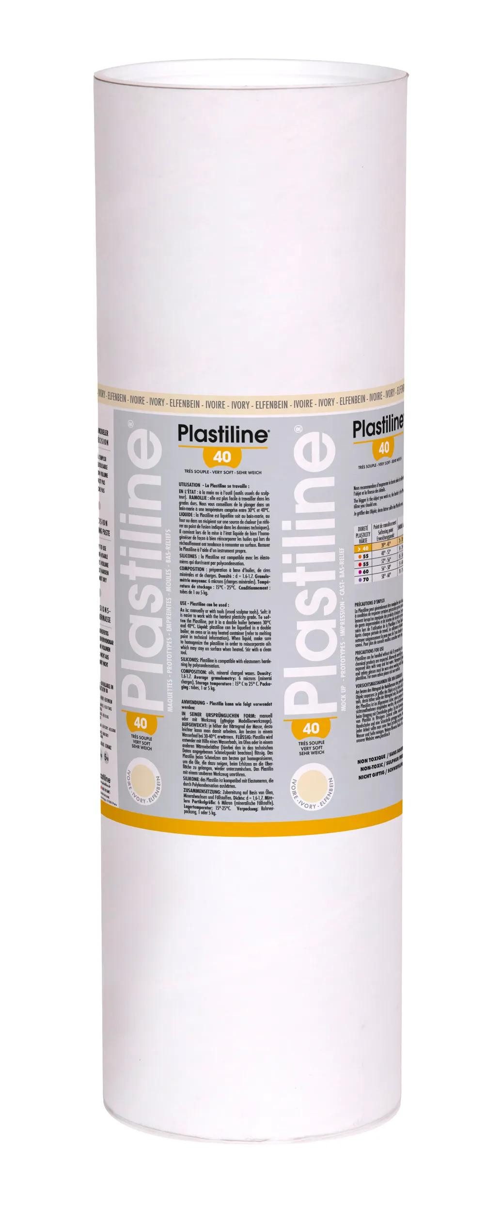 Plastiline Knete Plastiline, 10kg, Härtegrad 40 - Elfenbein 10140T