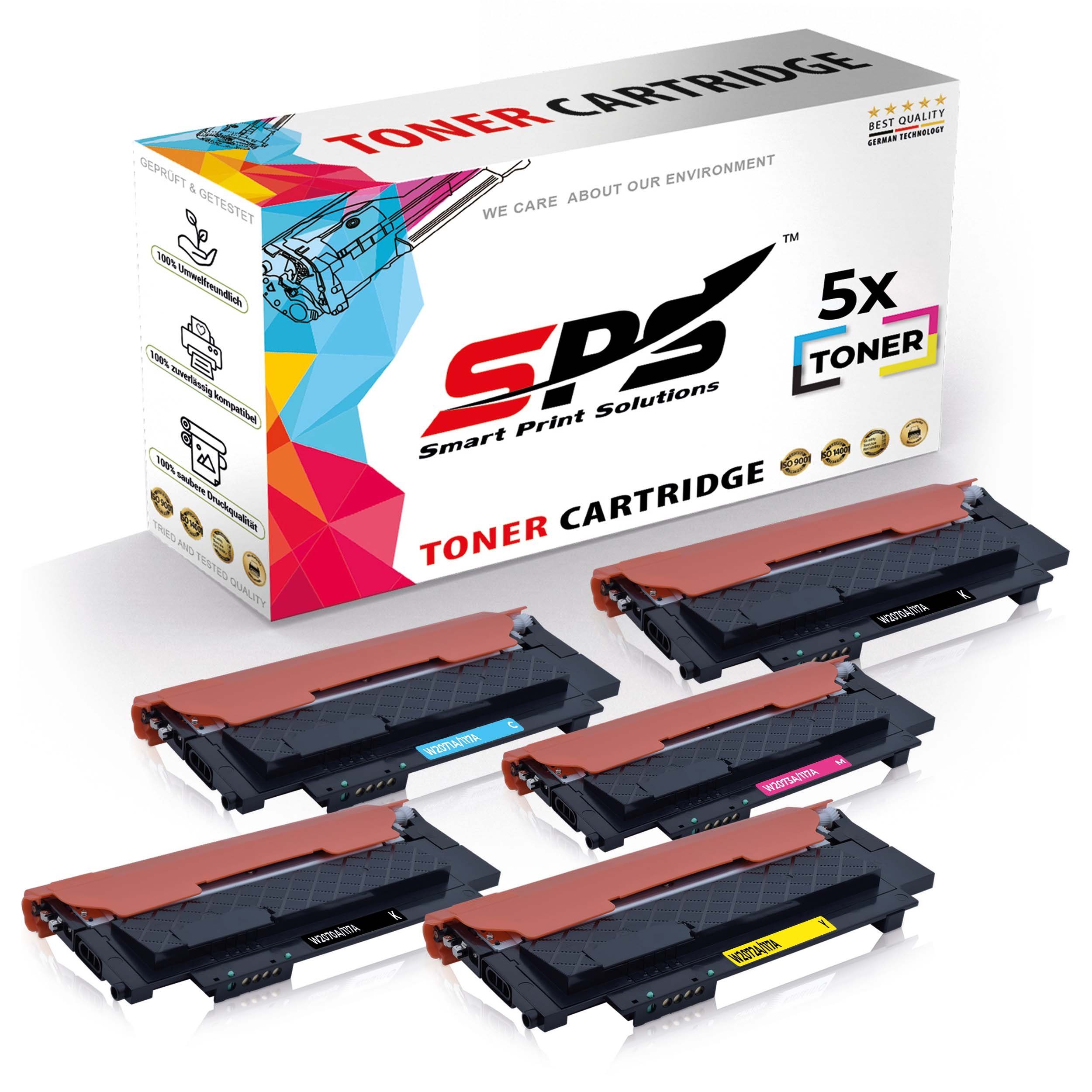 SPS Tonerkartusche 5x Multipack Set Kompatibel für HP Color Laser 150 (117A/W2071A, W2073, (5er Pack)