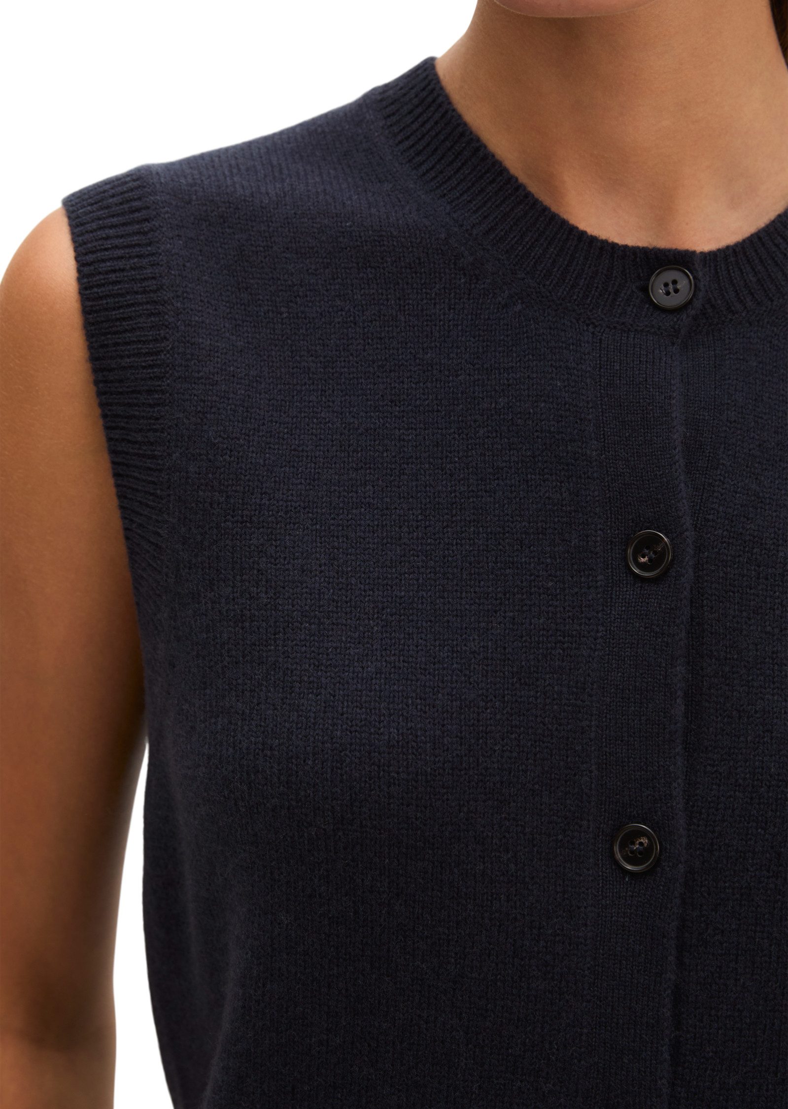 Marc O'Polo Strickweste Ärmelloser Cardigan regular aus flauschiger Lambswool