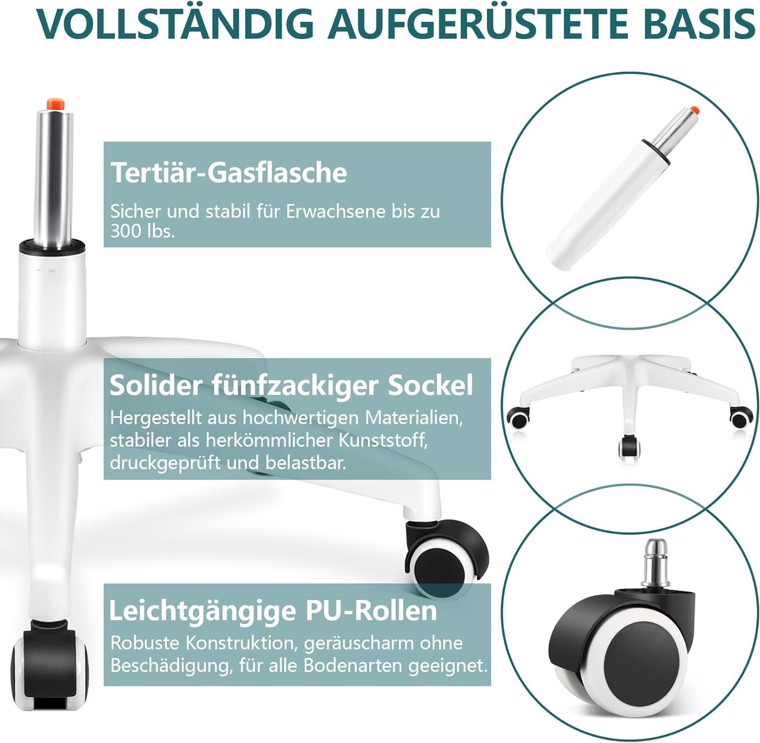 Verstellbarer Sitz), Bürostuhl FelixKing Bürostuhl Schreibtischstuhl Hochklappbaren Verstellbarer mit Armlehnen (Ergonomischer Burostuhl,Schreibtischstuhl