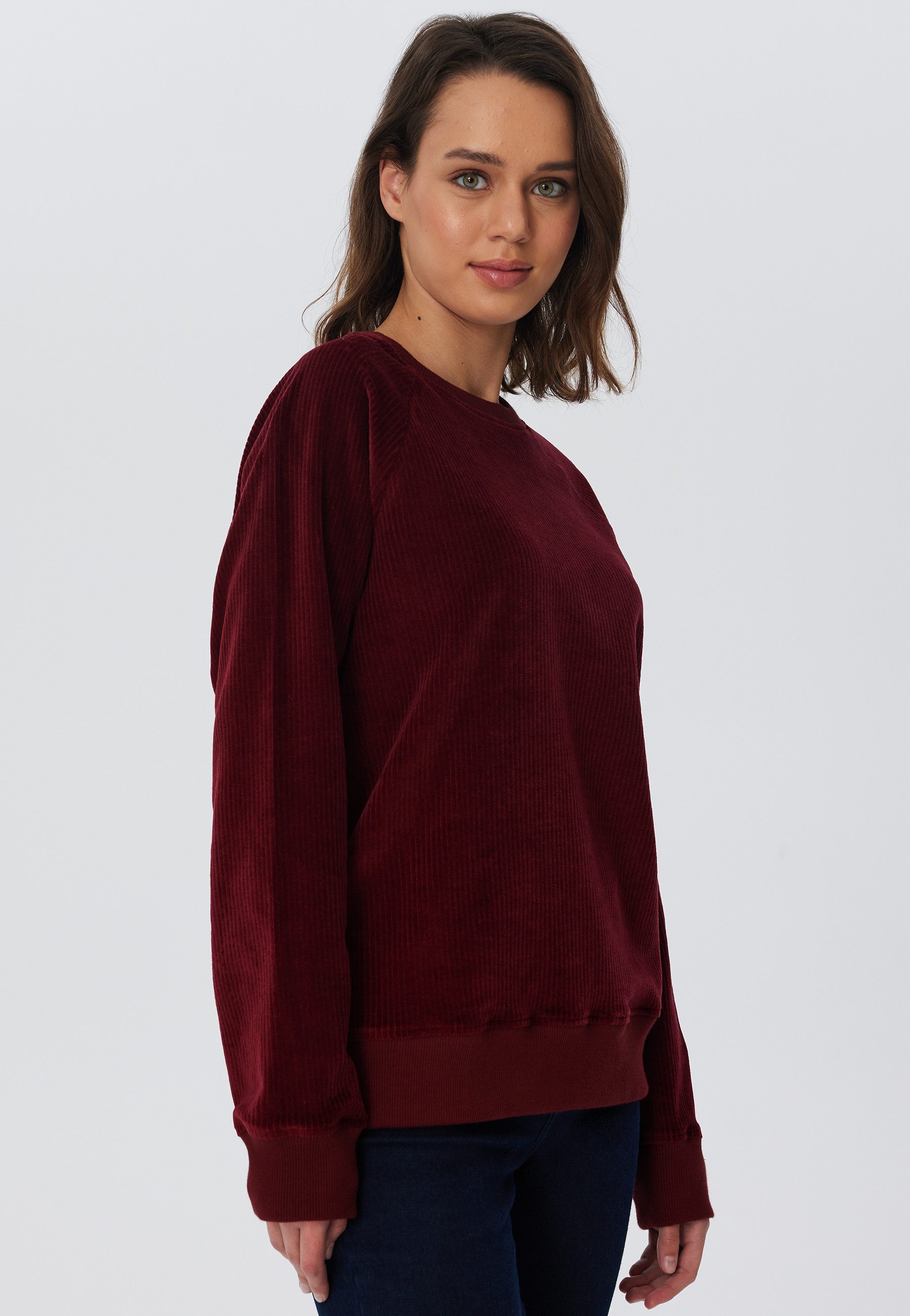 Leela COTTON Sweatshirt Damen Cord Sweatshirt – Bild 3 von 5