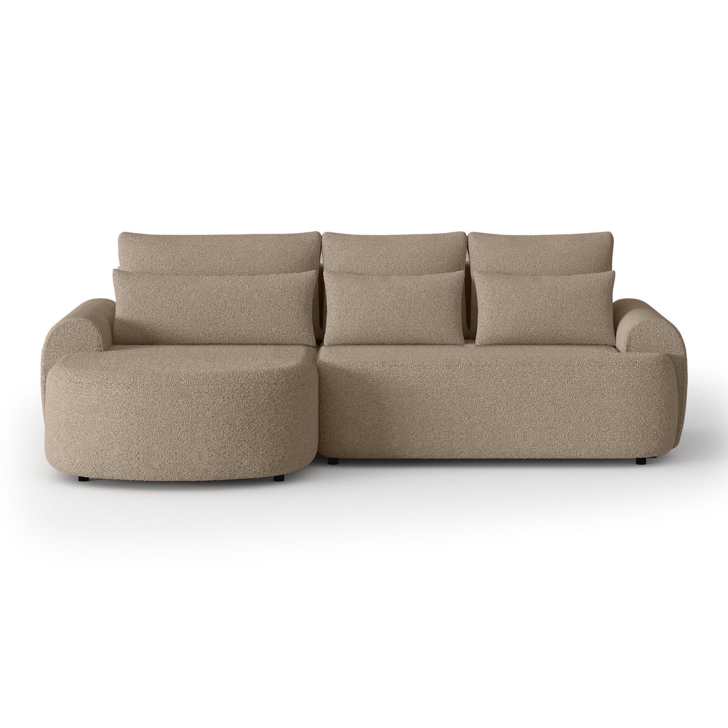 Beautysofa Ecksofa mit Schlaffunktion Olivio, mit Wellenfedern, gepolstertes Ecksofa, im modernen Stil, mit Bettkasten