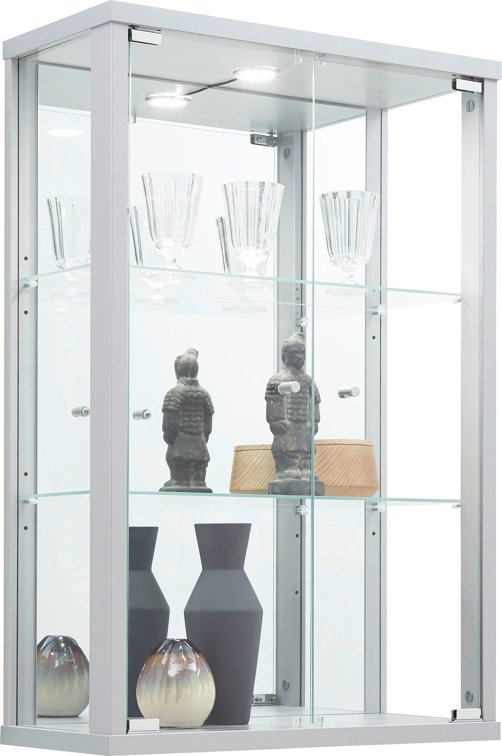 fif möbel Vitrine OPTIMA Hängevitrine/Glasvitrine 2x Glastür,perfekt für Sammler,Sammlervitrine