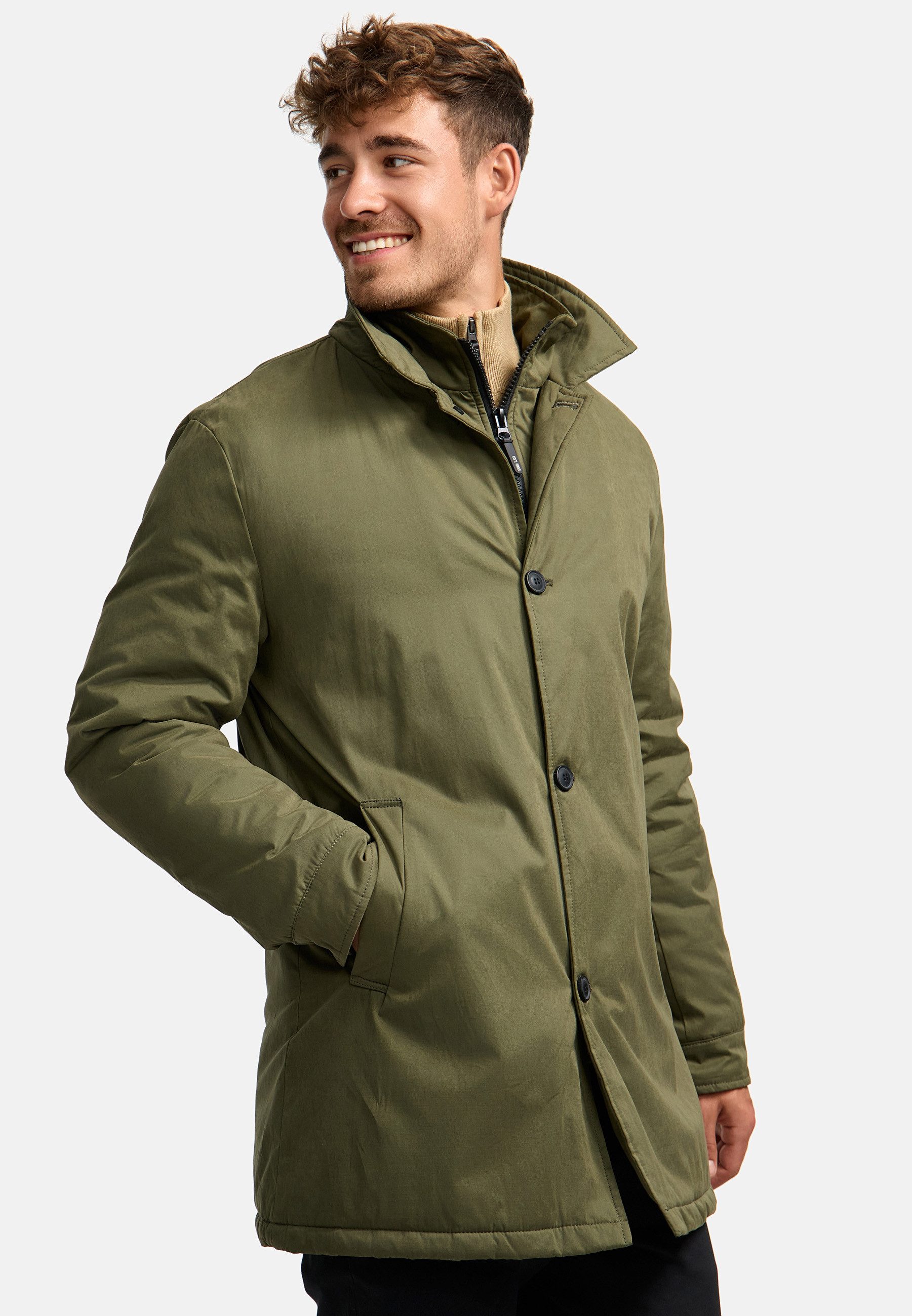 Indicode Kurzmantel Herren INOklaho Mantel Winter Herrenmantel