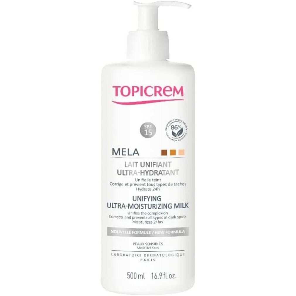 Topicrem Körperpflegemittel MELA ultra-moisturizing unifying body milk SPF15+ 500ml