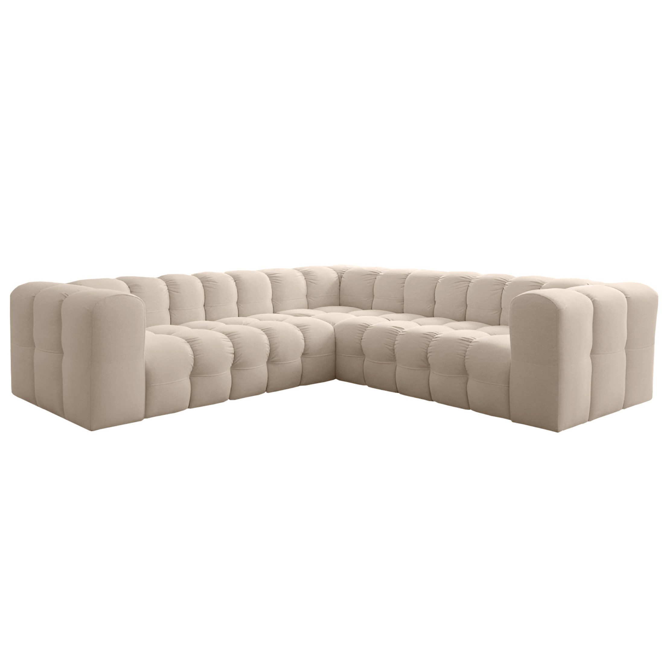 Friderik-EU Ecksofa Baloo Corner 270x270 cm – modernes Design & HR-Schaumstoff, Stoff Tiffany