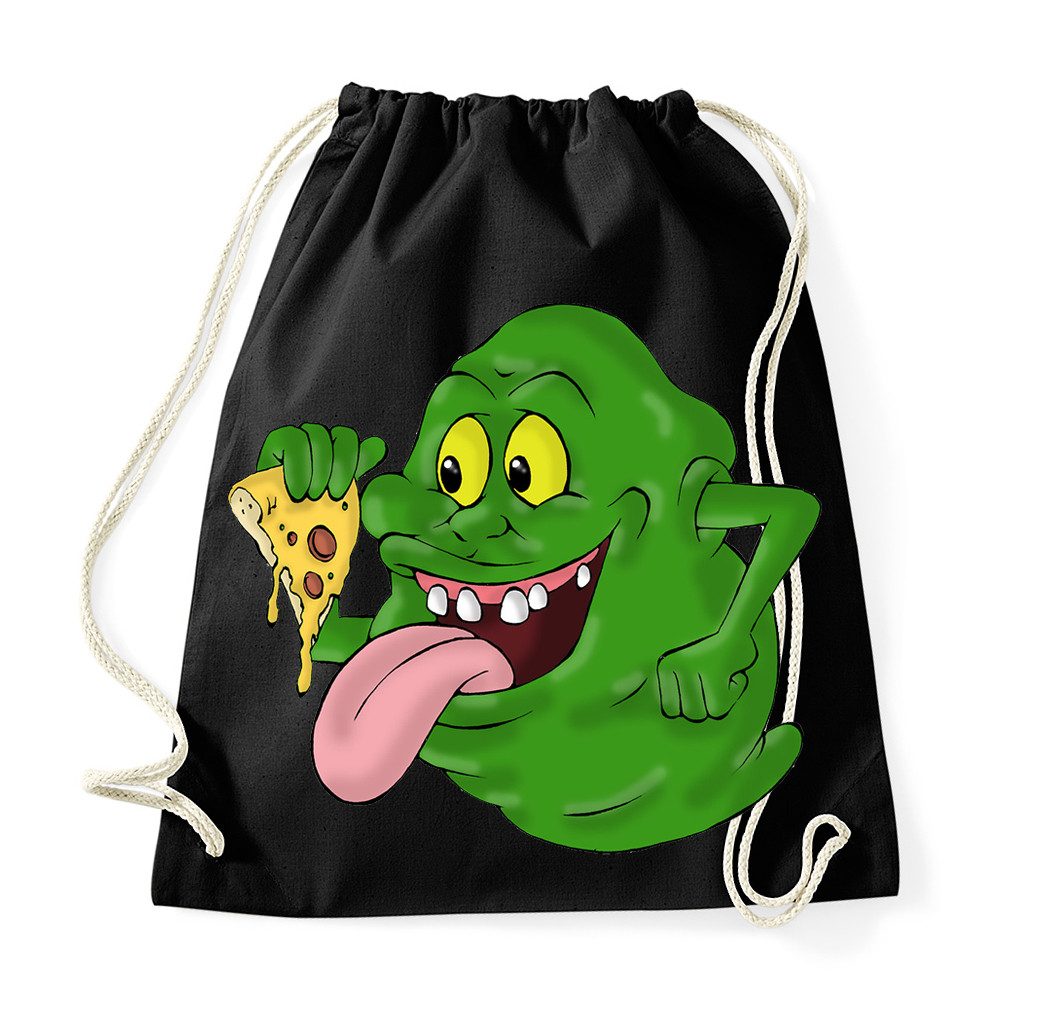 Turnbeutel Slimer Turnbeutel Print Kultgeist Retro Motiv Freizeit Fun
