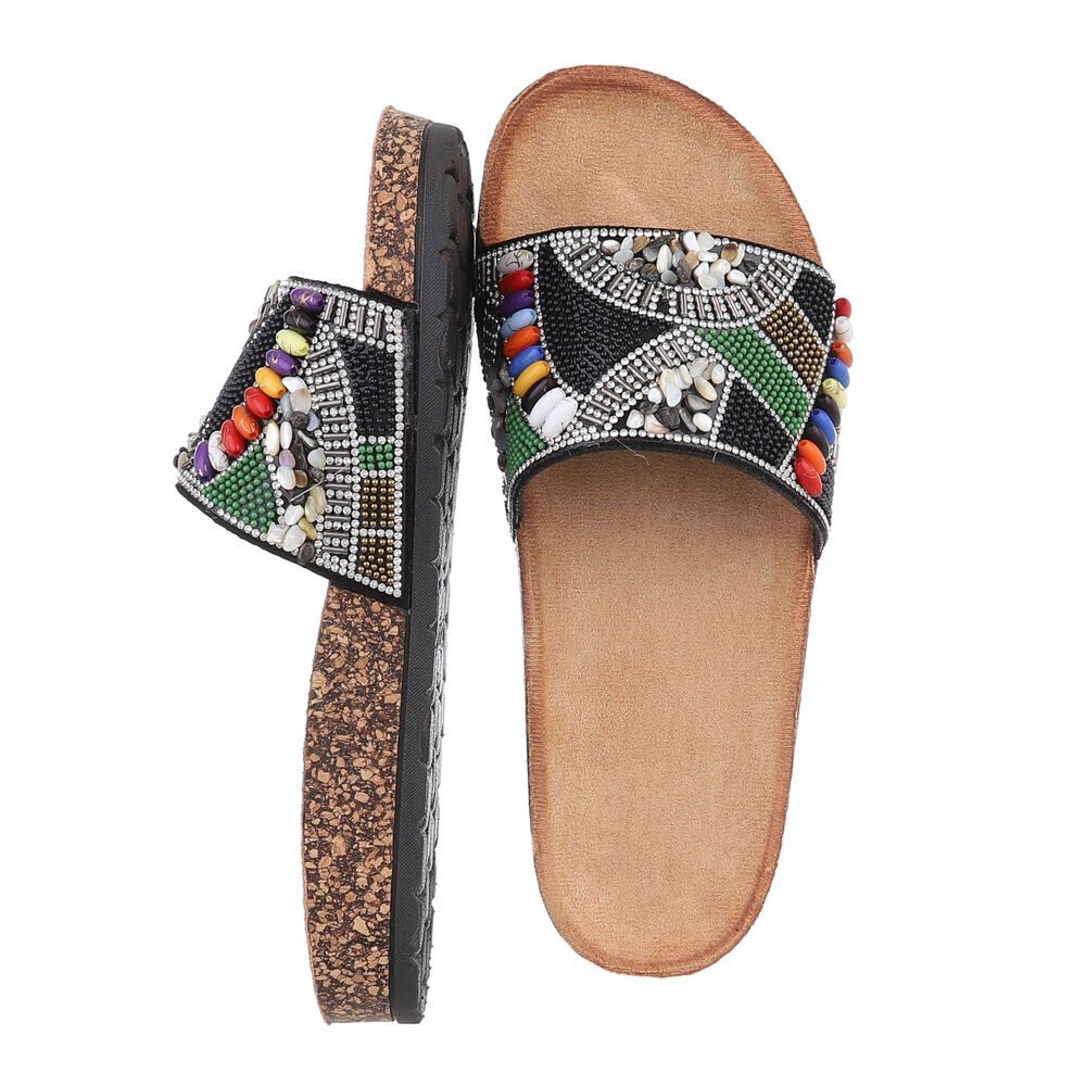 Ital-Design Damen Mules Freizeit Pantolette (86706241) Flach Pantoletten in günstig online kaufen