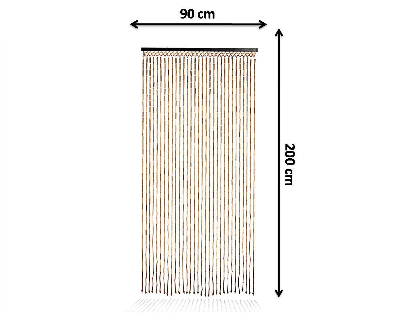 Ösen - cm, Türvorhang 90x200 transparent Kobolo, Bambusvorhang (1 BAMBOO Natur St), -Braun