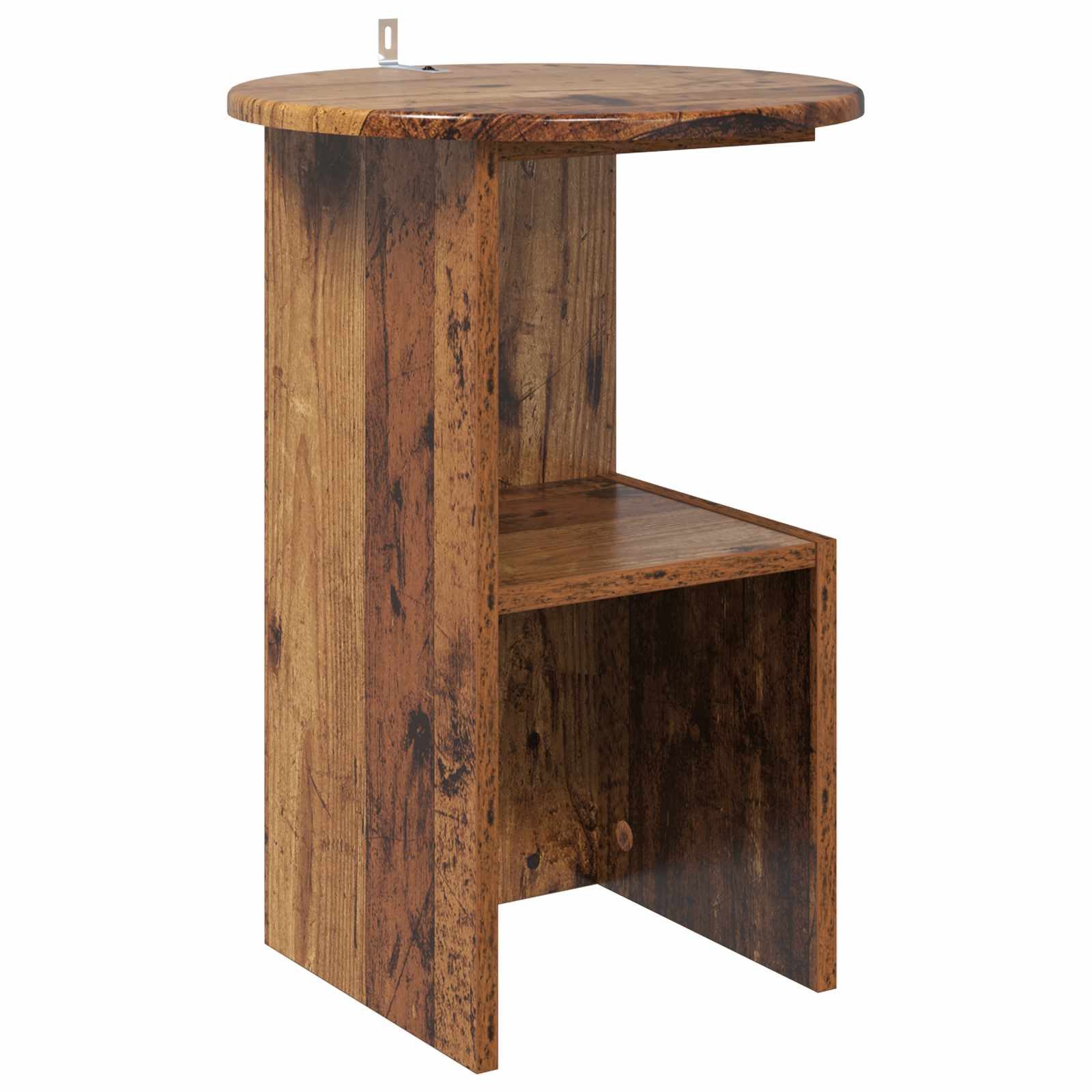 vidaXL Couchtisch Beistelltisch Altholz Ø 39,5 x 55 cm Holzwerkstoff (1-St)