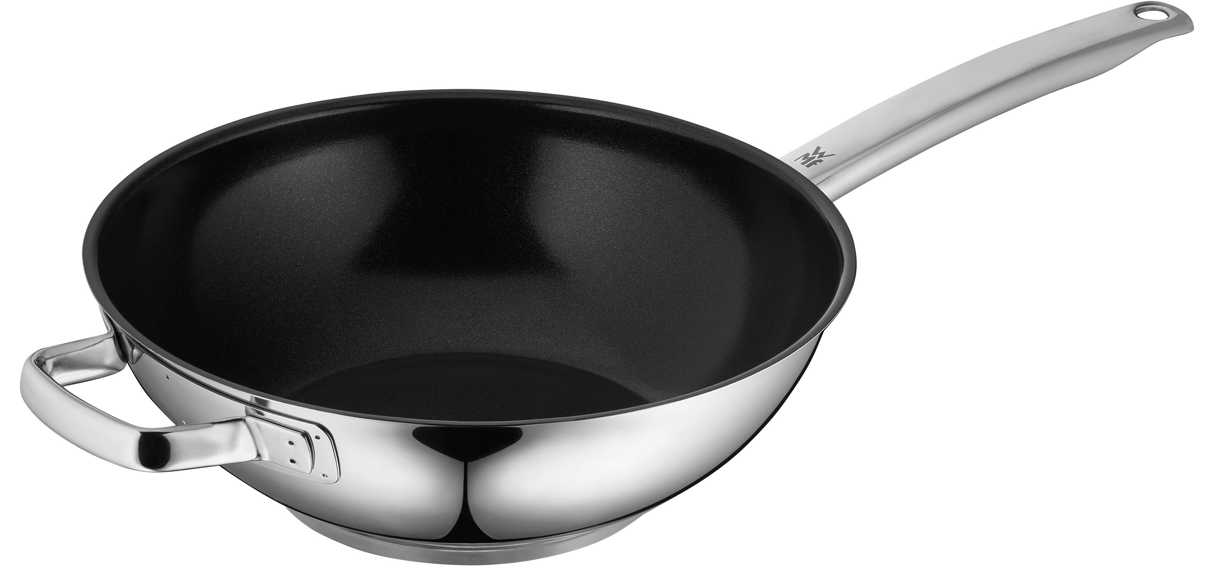 WMF Wok Durado Wokpfanne Induktion Ø 28 cm, keramische Antihaftbeschichtung, Cromargan® Edelstahl Rostfrei 18/10, backofengeeignet, braten …