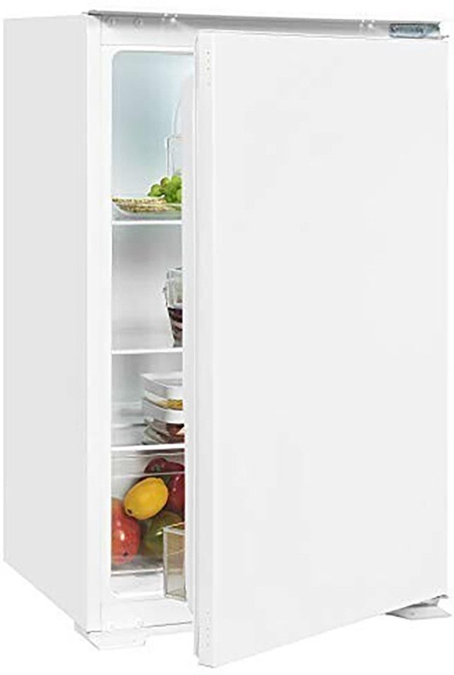 exquisit Einbaukühlschrank EKS131-V-040F, 87,1 cm hoch, 54 cm breit, Schlepptürmontage, geringe Geräuschentwicklung, Kabellänge 2m
