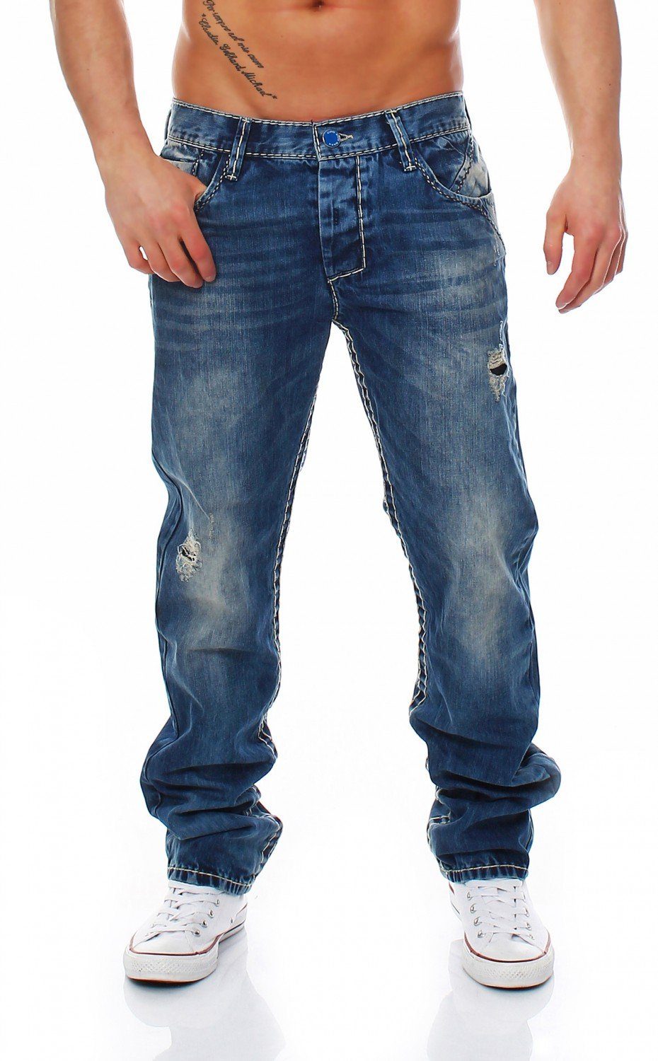 Cipo & Baxx & C-1125 Fit Baxx Herren Jeans Cipo Regular-fit-Jeans Regular