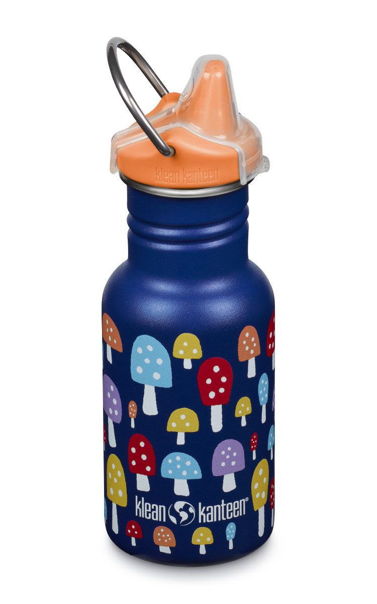 Klean Kanteen Trinkflasche, Kindertrinkflasche 355ml, Sippy Cap, Mushrooms