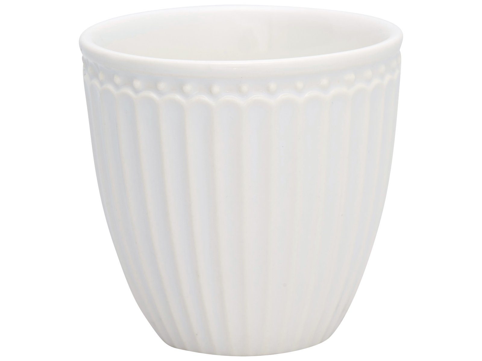 Greengate Espressotasse Alice Mini Latte Cup white Ø 7 cm, Porzellan