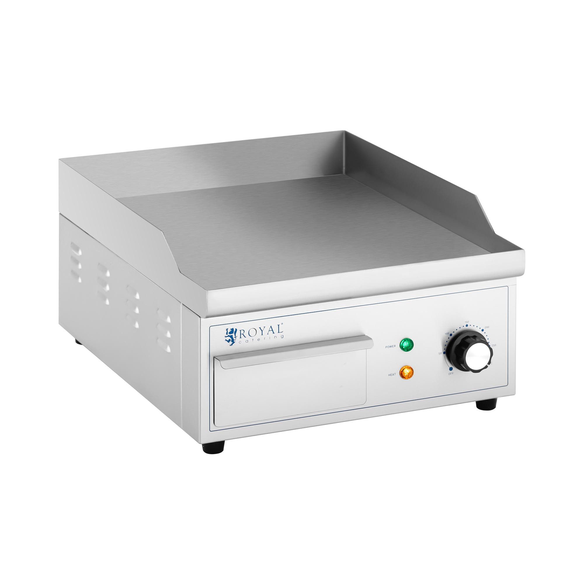 Royal Catering Elektrogrill Elektro Grillplatte 35 x 38 cm Griddleplatte glatt 2000 W 50 - 300 °C, 2000 W
