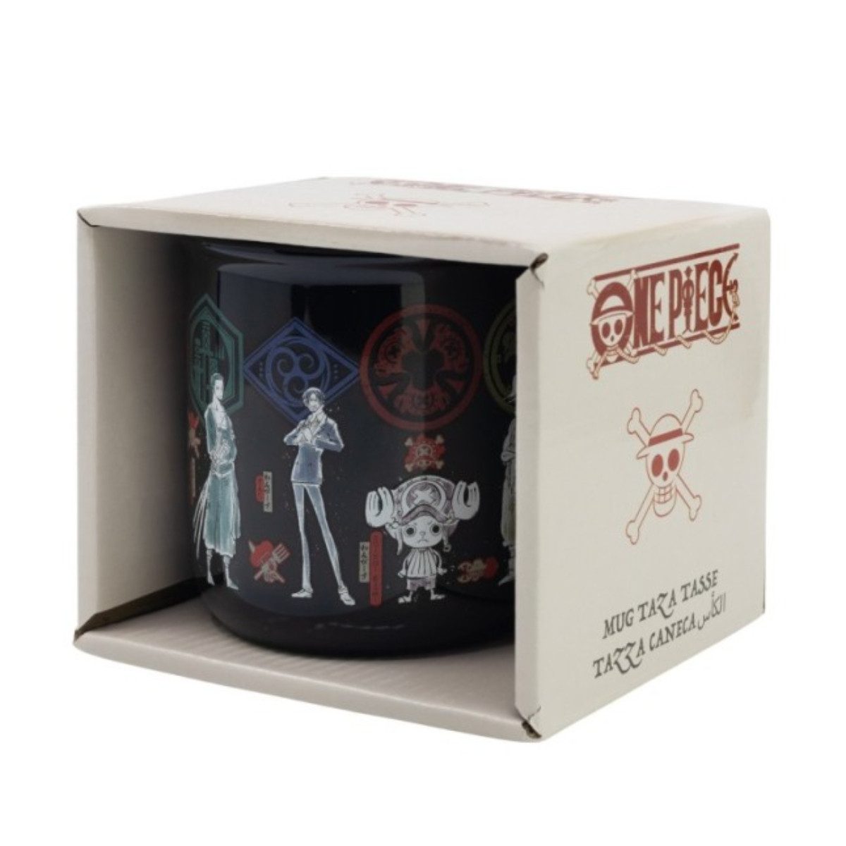 One Piece Tasse Anime Tasse 400 ml Keramik Frühstücksbecher mit Geschenkbox, Keramik