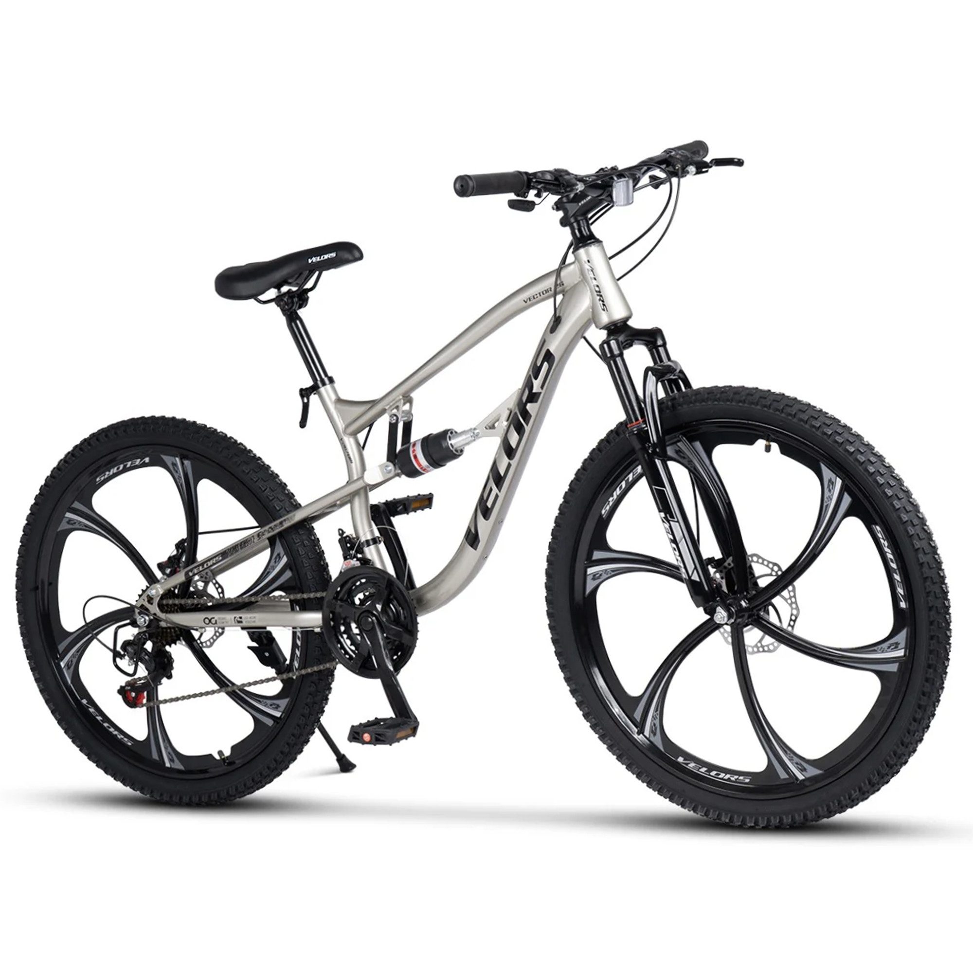 Velors Mountainbike 26 Zoll Fahrrad für Herren Damen, 21 Gang Shimano Tourney Schaltwerk, Kettenschaltung, (Magnesiumfelgen mit 3 Speichen), Kettenschaltung Jugendfahrrad MTB Fully Fahrrad