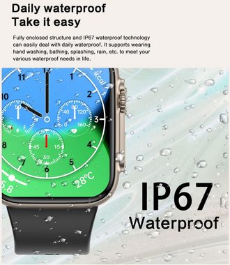 Lige Herren's IP67 Wasserdicht Fitness Tracker Smartwatch (Android/iOS), mit Herzfrequenz Spo2 20+ Sportmodus, Touchscreen, Activity Tracker