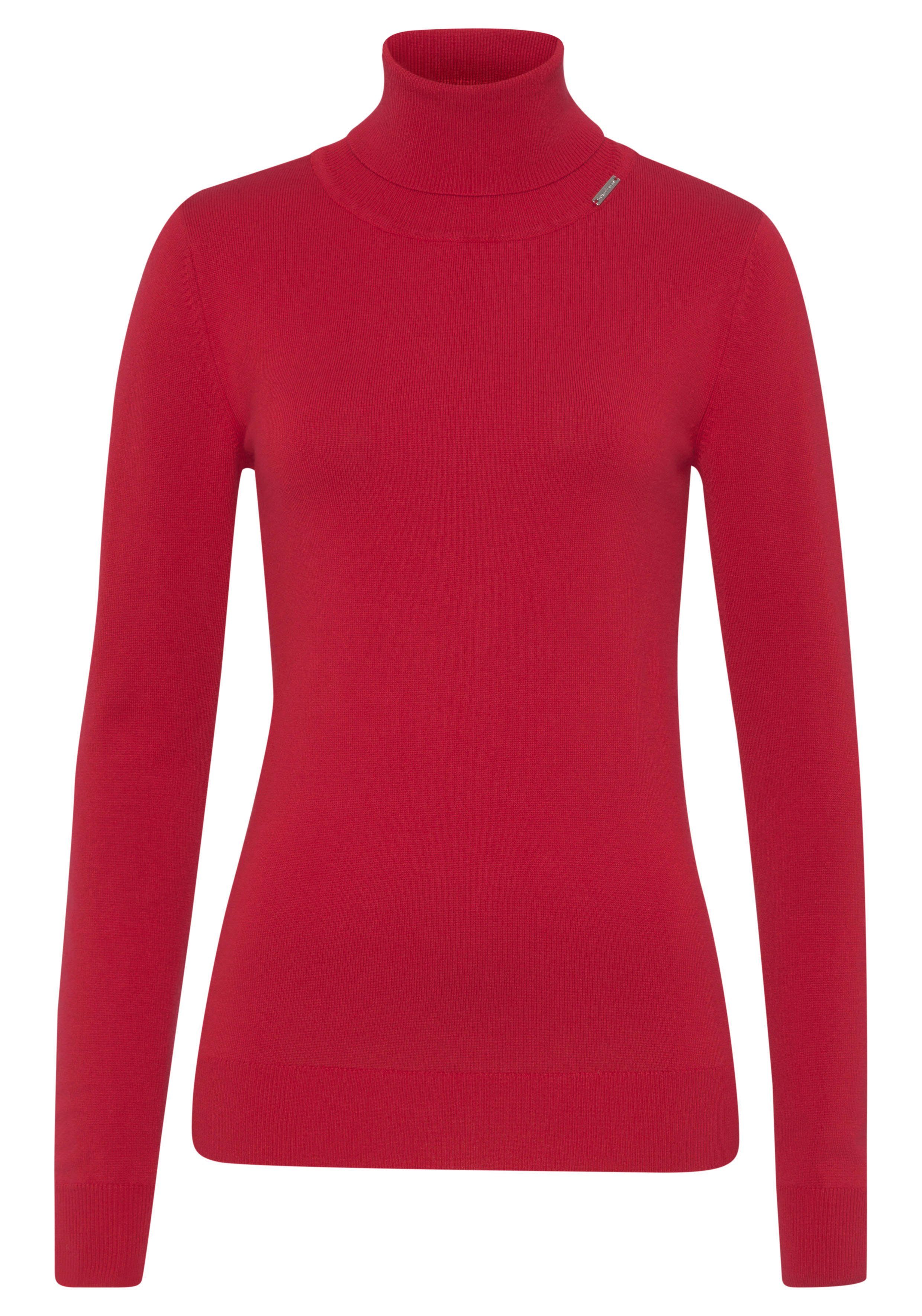 Bruno Banani Rollkragenpullover mit Metalllogo. Reduzierter Preis € 29,99. Unverbindliche Preisempfehlung € 39,99, (€ 29,99 pro 1 Stk)
