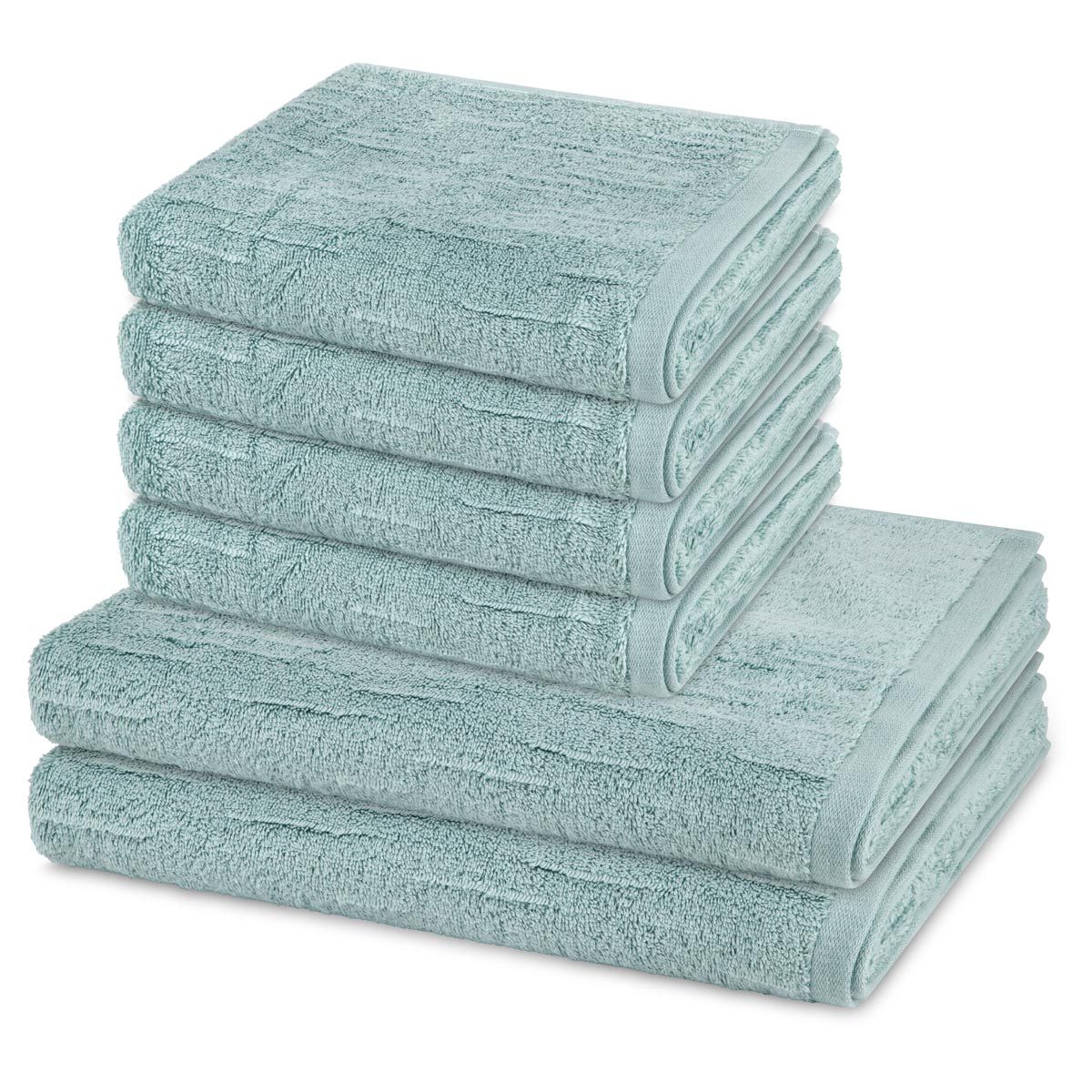 ROSS Handtuch Set Premium, Walkfrottee (Spar-Set, 6-St), 4 X Handtuch 2 X Duschtuch im Set - Baumwolle - Saugstark