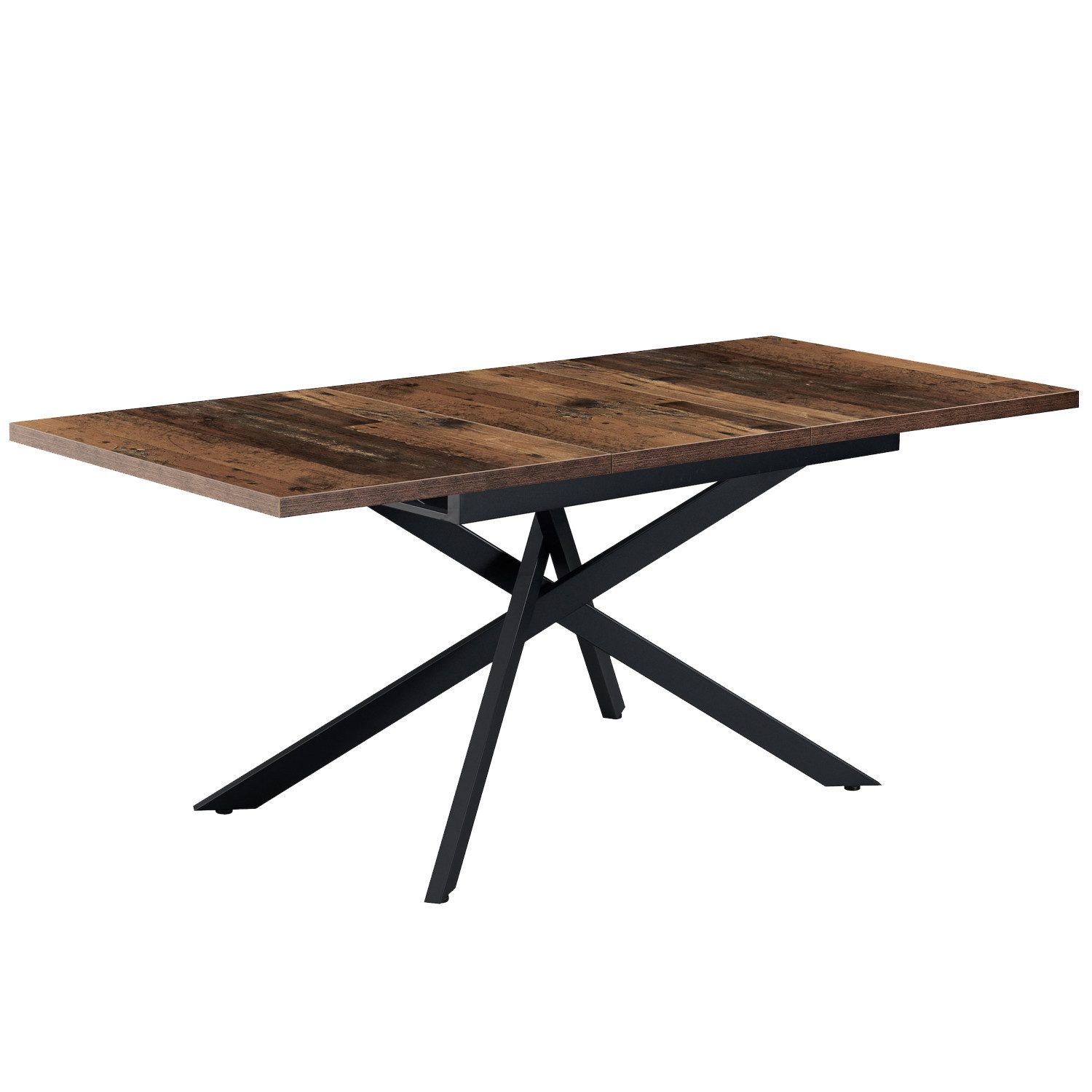 B&D home Esstisch LARS, Metallgestell schwarz oder weiß, ausziehbar 120-160 günstig online kaufen