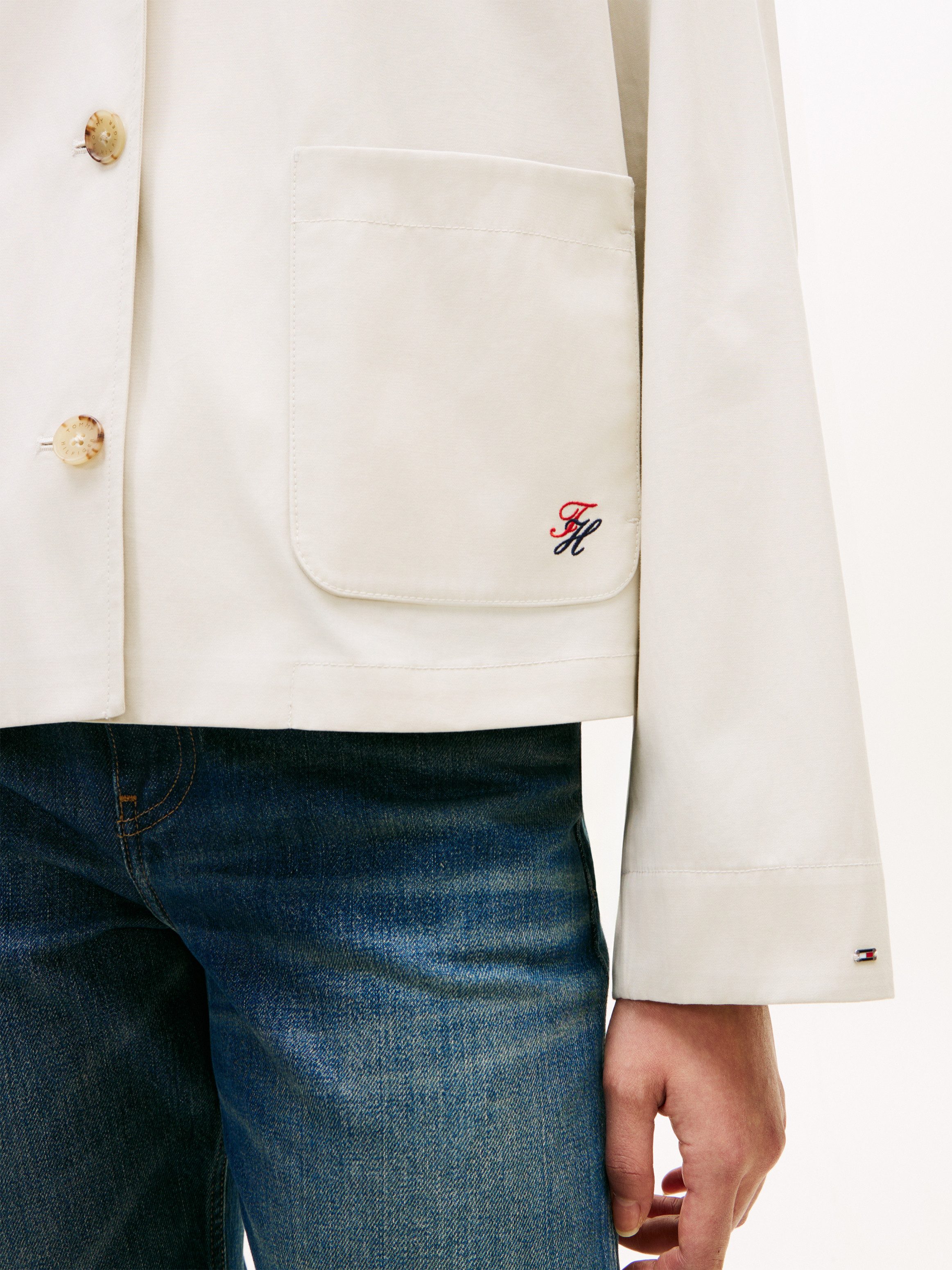 Tommy Hilfiger Kurzjacke COTTON SHORT JACKET mit aufgesetzten Brusttaschen günstig online kaufen