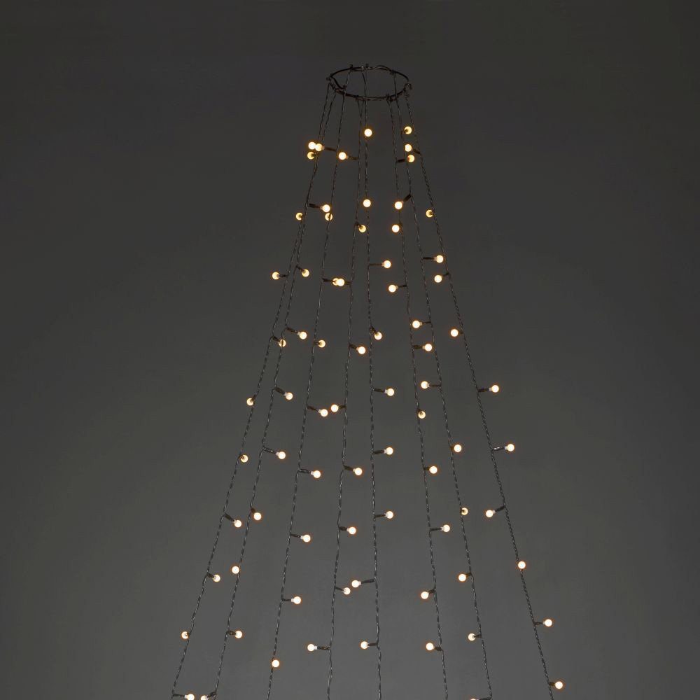 Stränge Ø KONSTSMIDE Christbaumschmuck, 17, Dioden, 8 vormontiert, 560 mit à Dioden 70 Weihnachtsdeko aussen, Ring Globes, LED-Baummantel