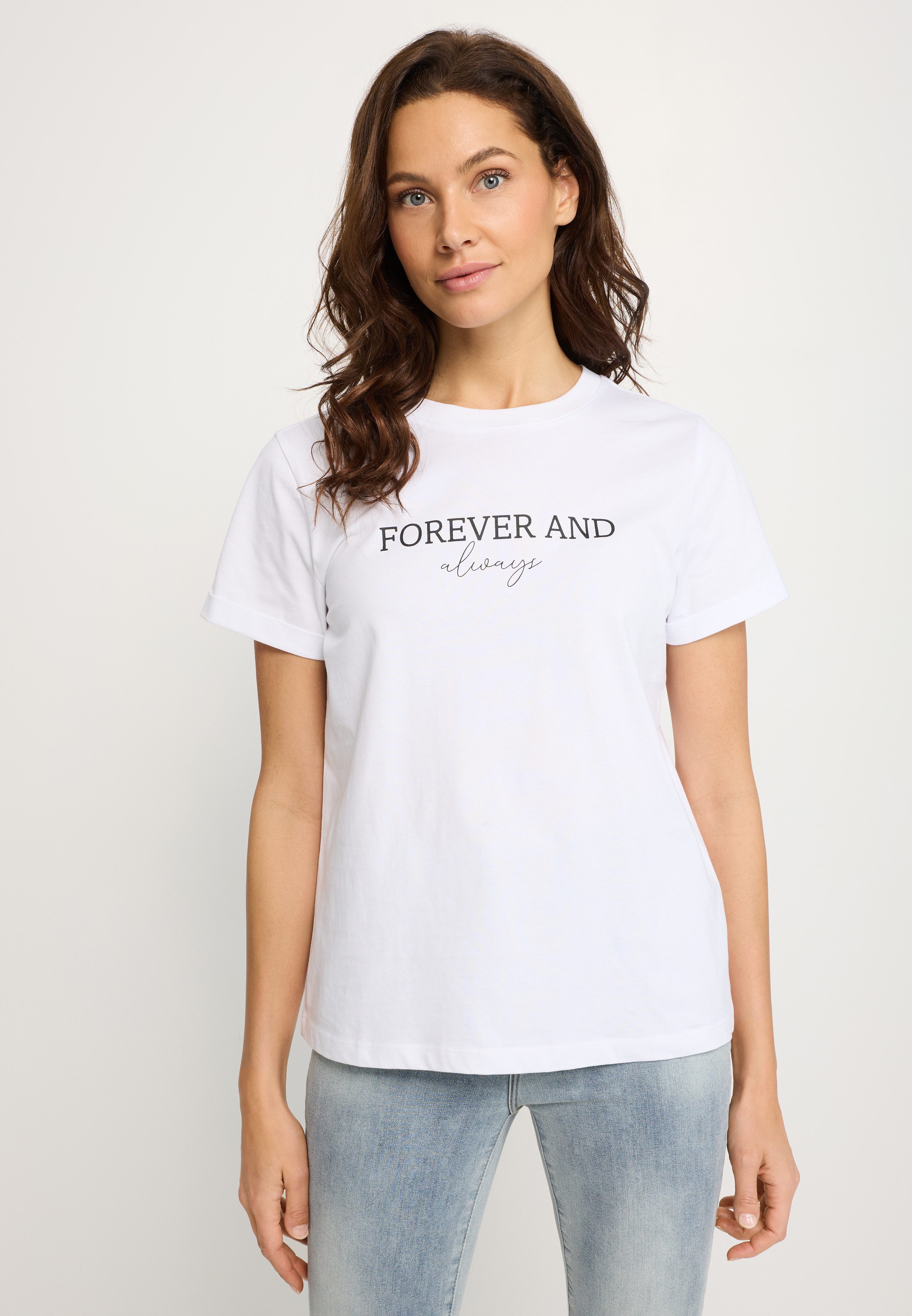 LASCANA T-Shirt mit Print, Kurzarmshirt aus Baumwolle, casual-chic. € 26,99