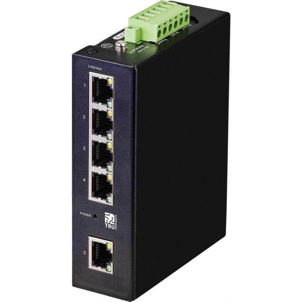 TRU COMPONENTS Industrial-Ethernet-Switch, 5 Ports 1000Base-T Netzwerk-Switch