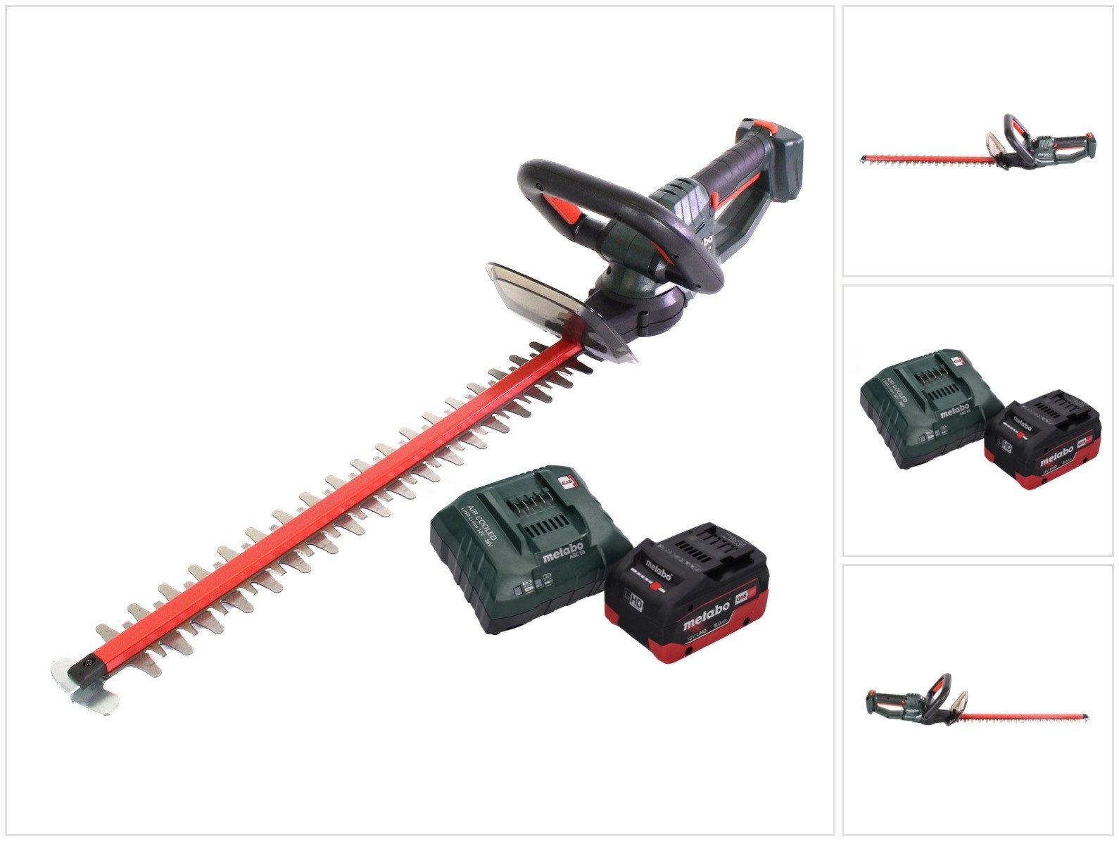 metabo Akku-Heckenschere HS 18 LTX 45 Akku Heckenschere 18 V 43 cm + 1x Akku 8,0 Ah + Ladegerä