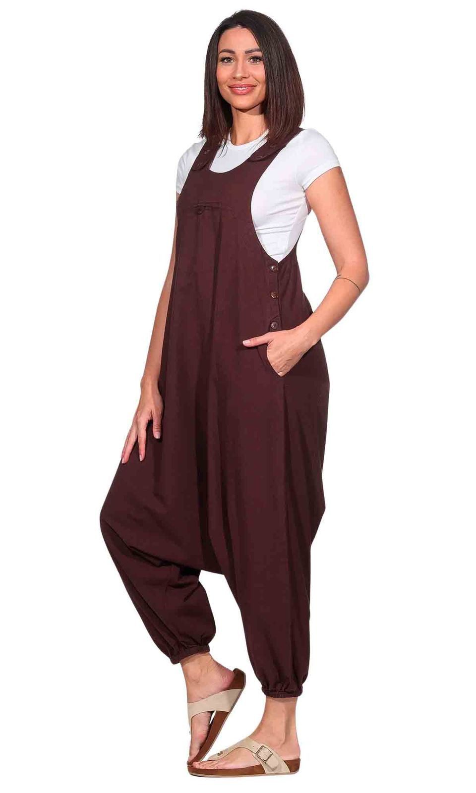KUNST UND MAGIE Haremshose Kunst und Magie Hippie Latzhose Haremshose Hose Psy Goa 70er Overall – Bild 3 von 5