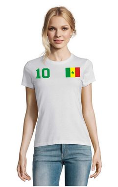 Blondie & Brownie T-Shirt Damen Senegal Afrika Cup Sport Trikot Fußball Weltmeister Meister WM