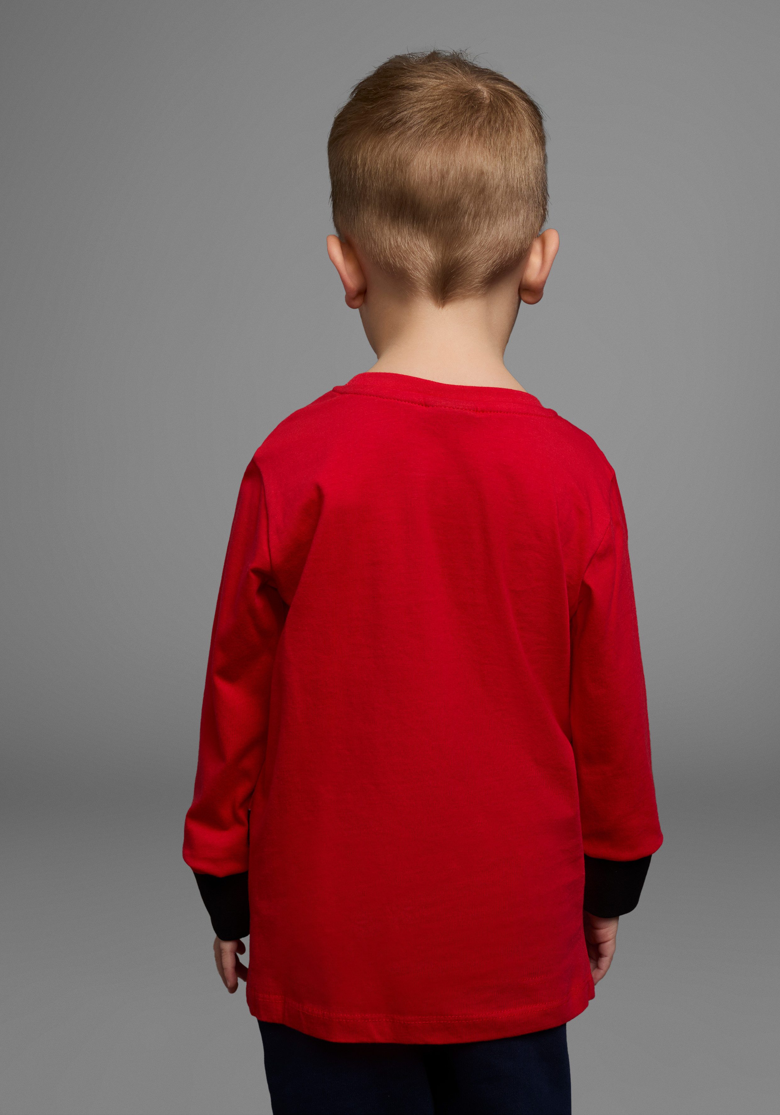 KIDSWORLD Langarmshirt FEUERWEHR Langarm, Basic-Passform, bedruckt, Rundhalsausschnitt
