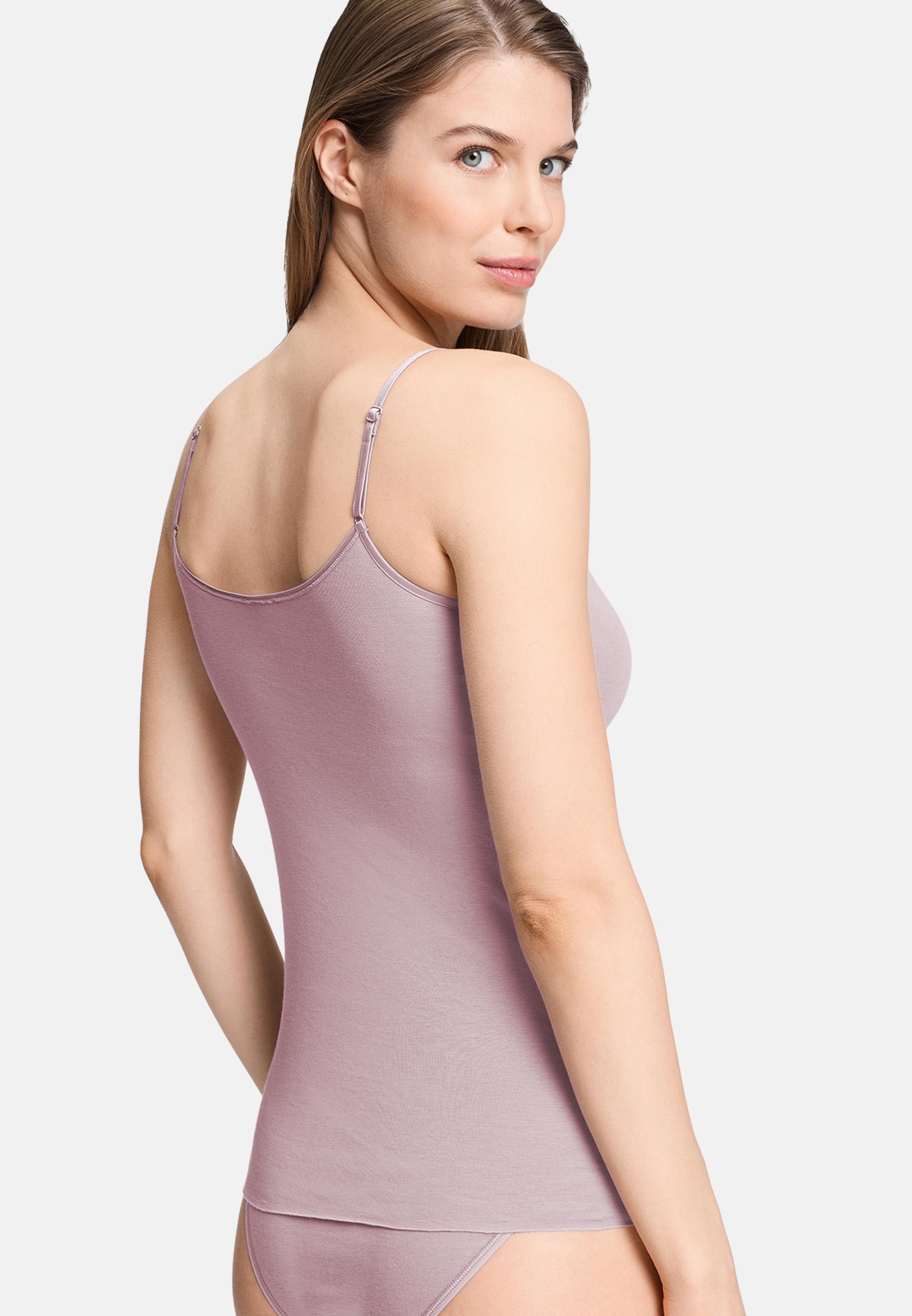 Hanro Unterhemd Cotton Seamless (1-St) Spaghetti Top - Baumwolle - Atmungsaktiv - Herausnehmbare Polster