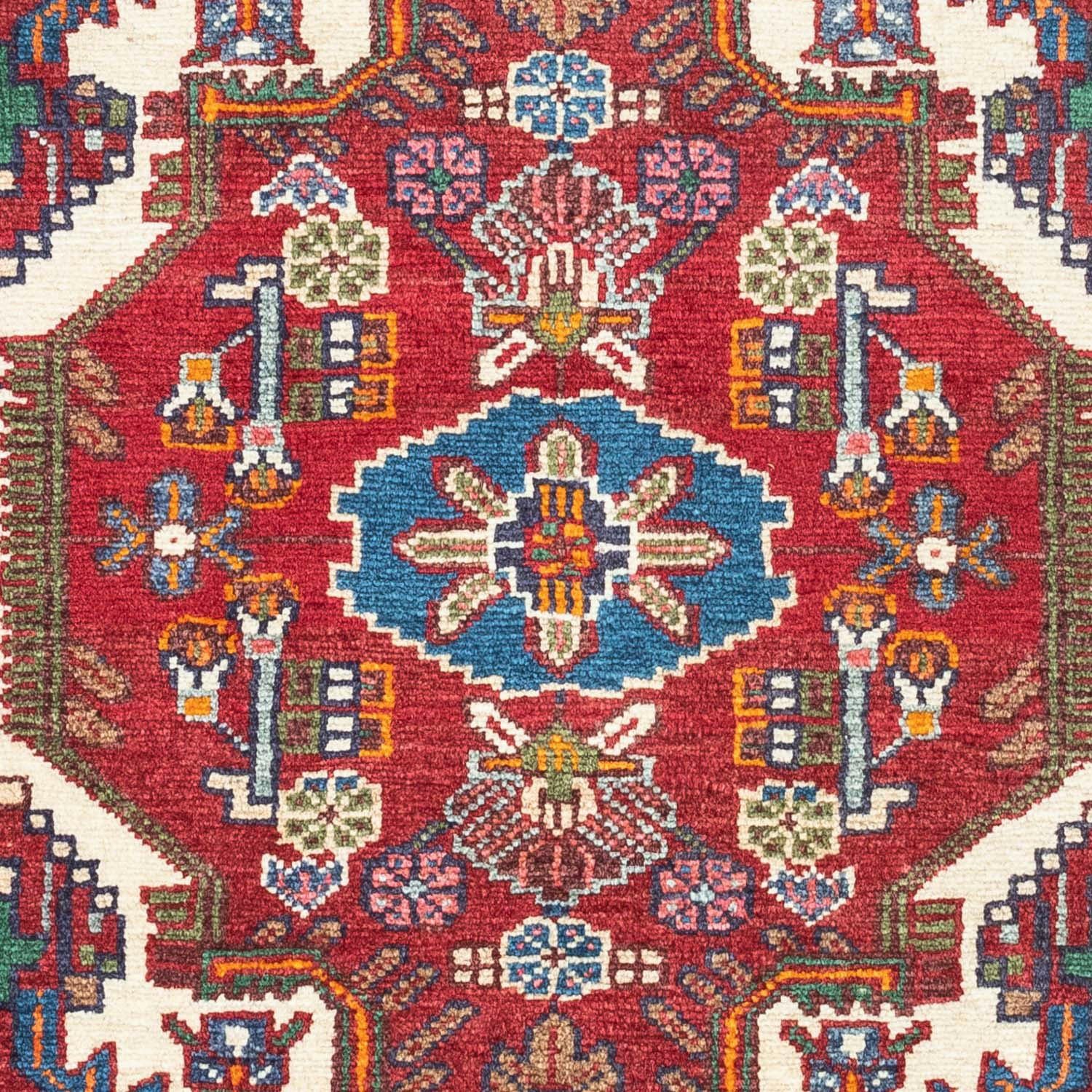 Höhe: Medaillon Rosso x rechteckig, morgenland, Handgeknüpft Hosseinabad Wollteppich mm, cm, 130 87 10