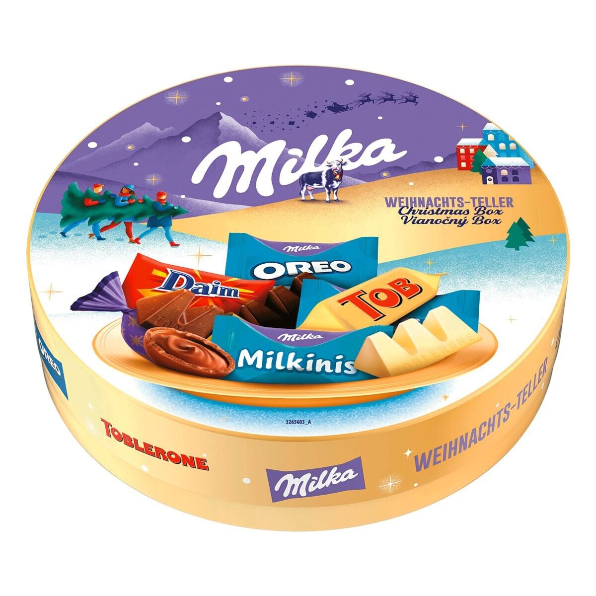 MILKA Schokolade Weihnachtsteller Milka & Friends, 24 Stück/Schachtel