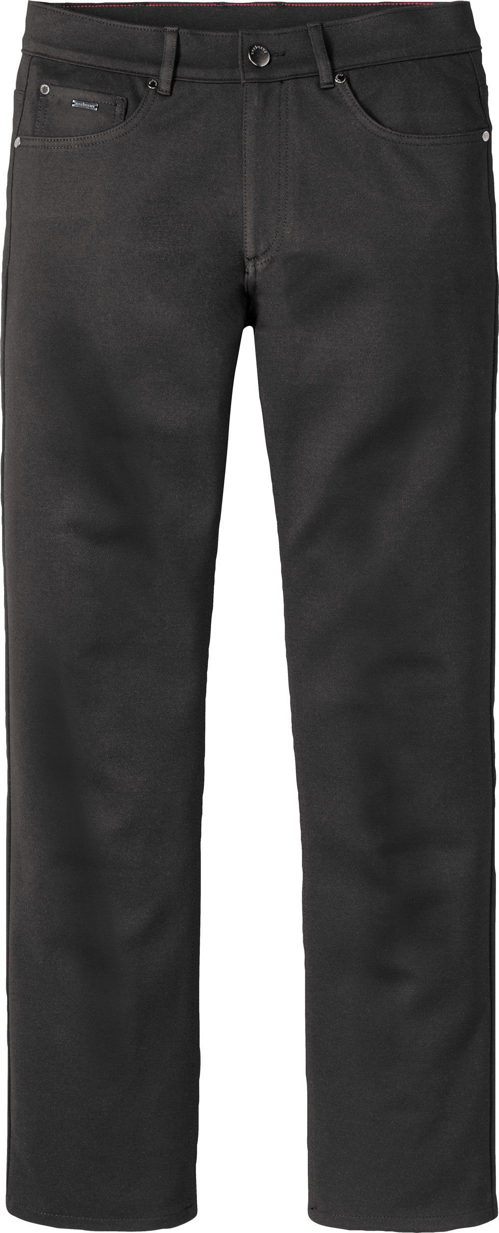 Passform, im 5-Pocket-Stil perfekte Jerseyhose Zerberus schwarz lässigen