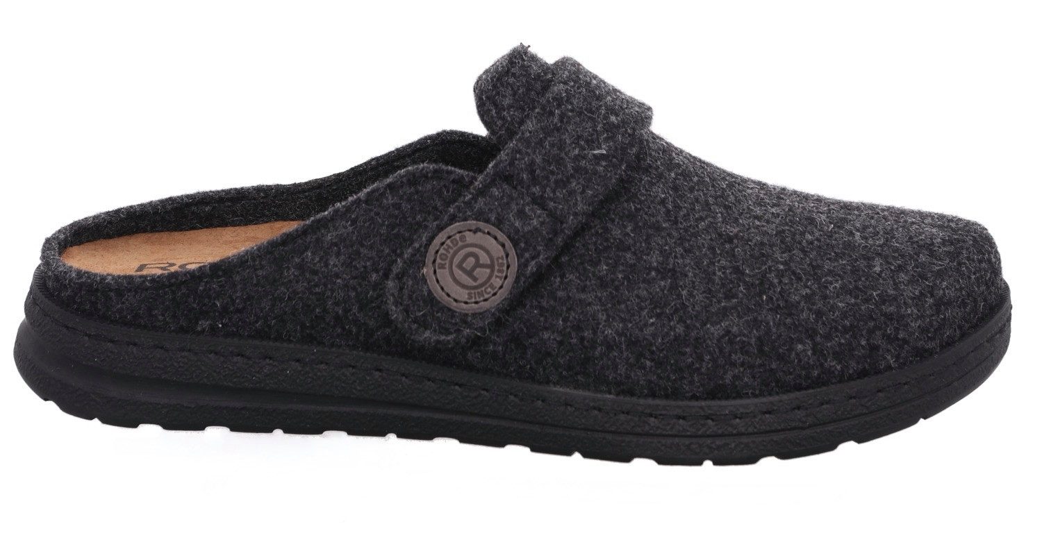Rohde ASIAGO Pantoffel Hausschuh, Pantoffel, Wohlfühlschuh mit Klettverschluss