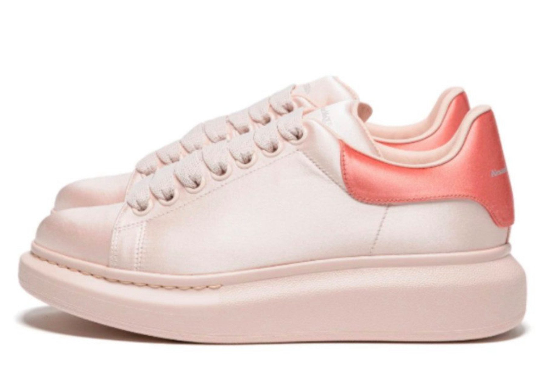 ALEXANDER MCQUEEN Oversized Seide Satin Sneaker Sneaker aus Leder mit auffä günstig online kaufen