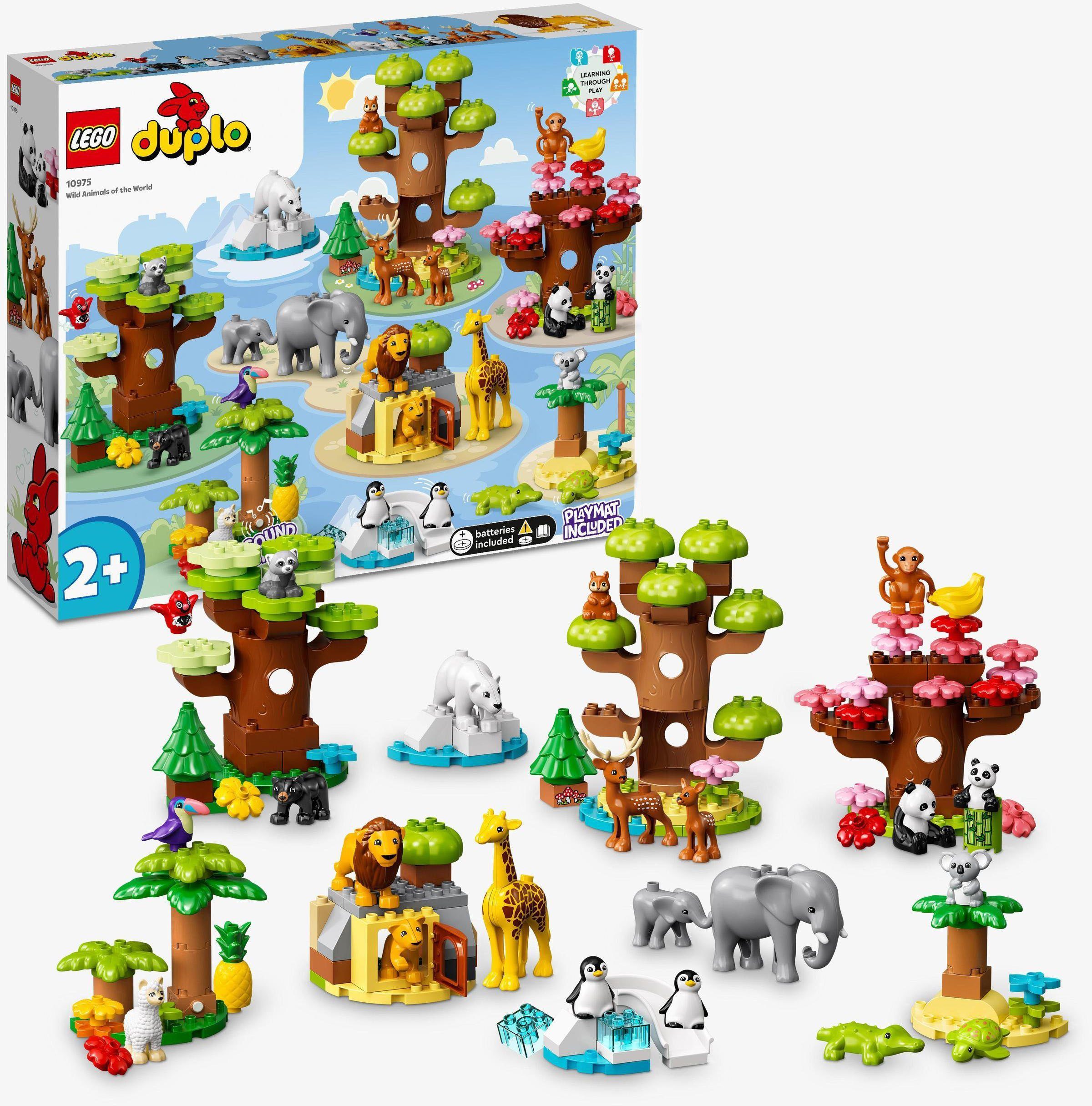 LEGO® Konstruktionsspielsteine Wilde Tiere der Welt (10975), LEGO® DUPLO, (142 St), Made in Europe