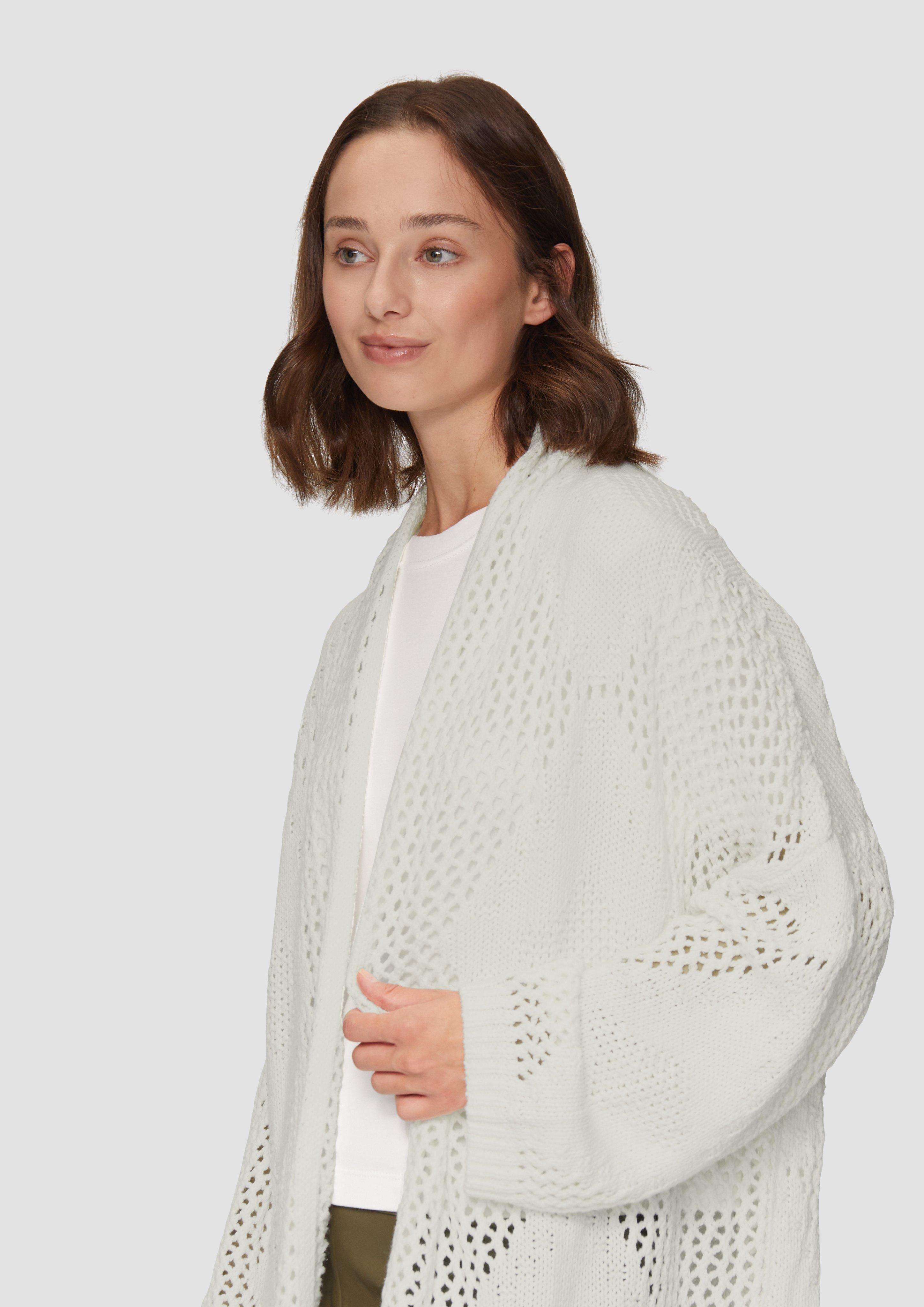 s.Oliver Strickjacke Oversized Cardigan mit Ajour-Muster günstig online kaufen
