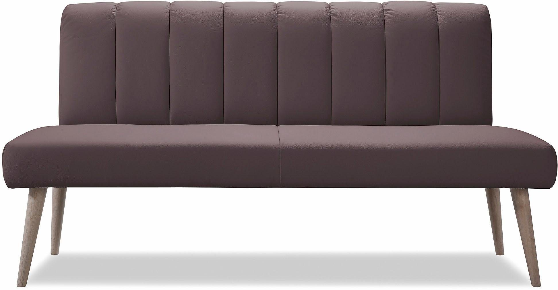 exxpo - sofa fashion Sitzbank Costa, moderne Rückensteppung, bequem und elegant, hoher Holzfuß, hochwertige Detailverarbeitung, Frei im Raum stellbar