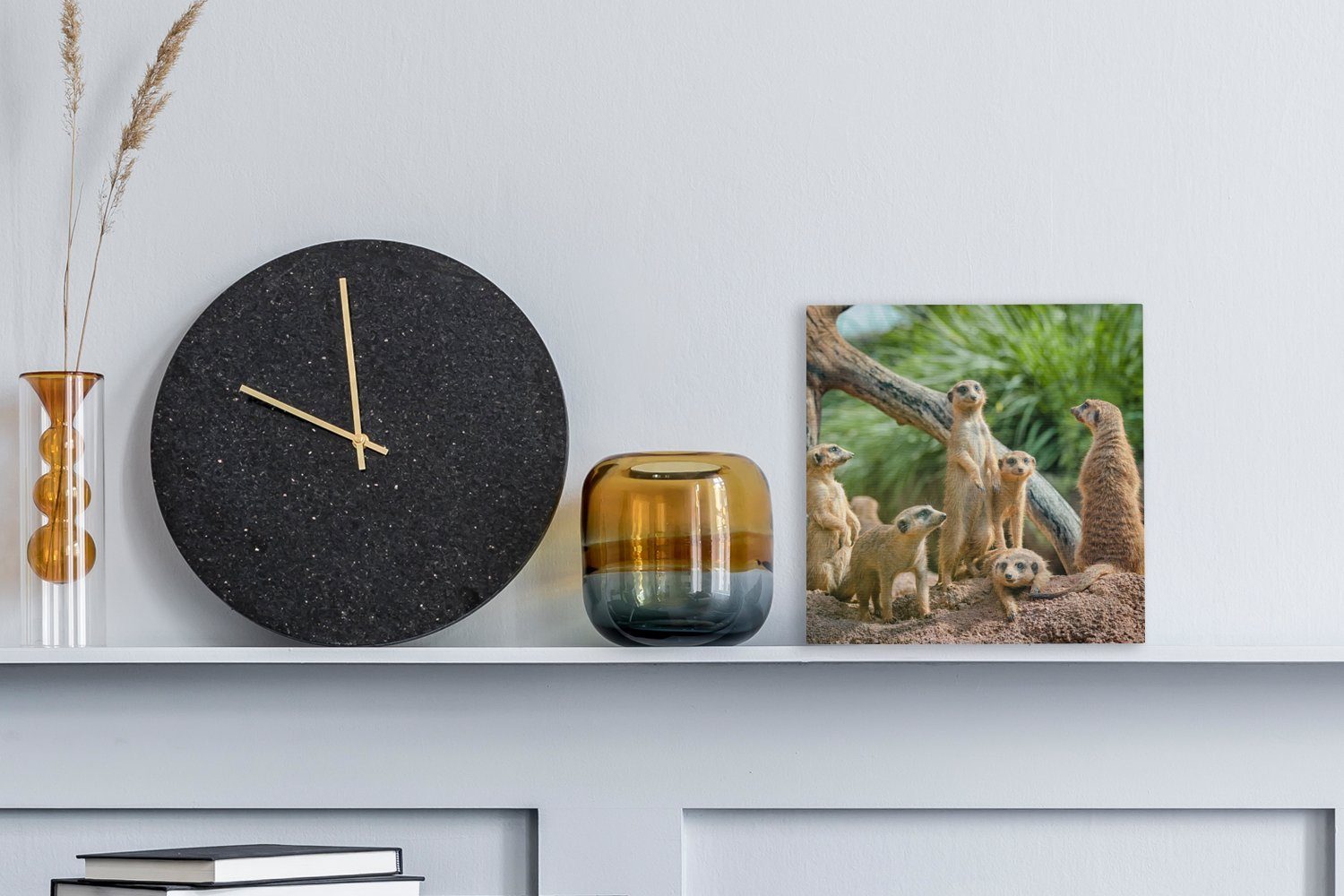 OneMillionCanvasses® Leinwandbild Erdmännchen - Familie - günstig online kaufen
