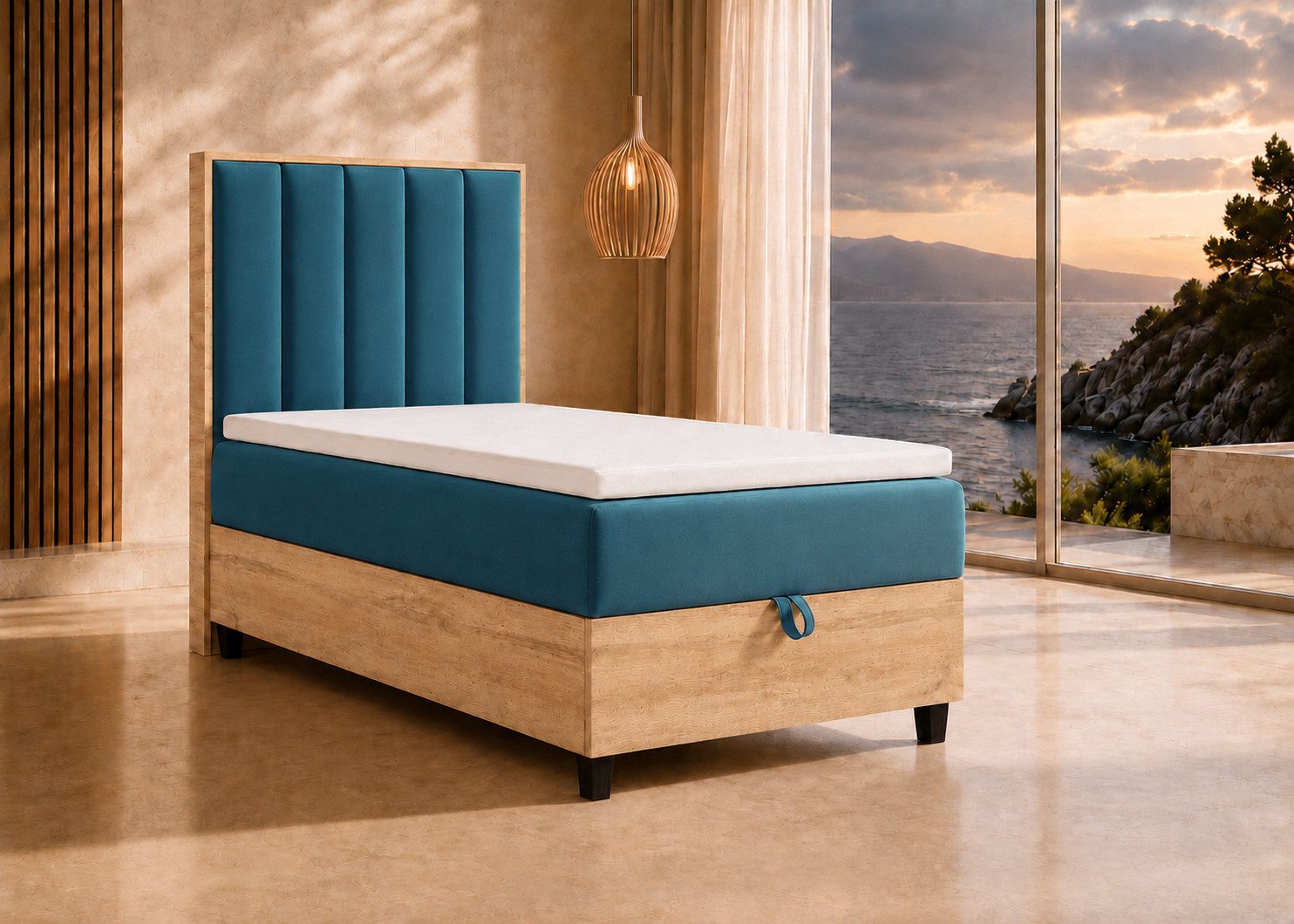 Best for Home Boxspringbett Einzelbett Trinity K-10 mit Bettkasten & Komfort Topper T30 (Bett, Polsterbett mit Stauraum, Jugendbett, Kinderbett versch. Größen, 4-St., 70x200 80x200 90x200 100x200 cm), Verschiedene Liefermöglichkeiten, TOP Preis-Leistungs-Verhältnis