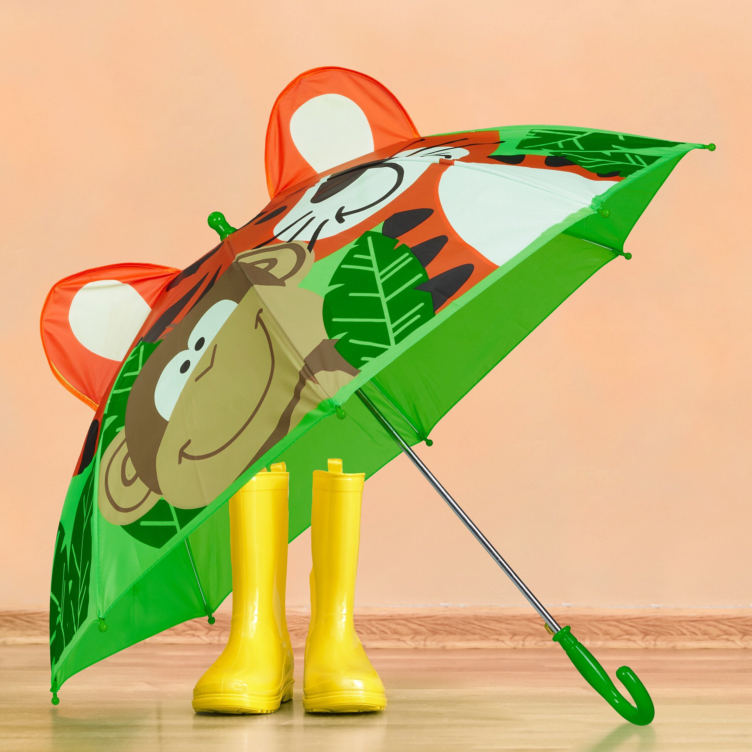 relaxdays Stockregenschirm Kinder Regenschirm "Dschungel"