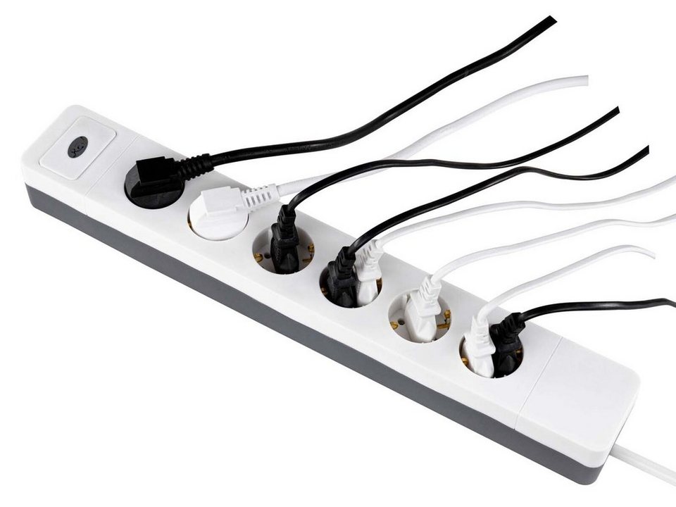 8 Fach Steckdosenleiste mit 6 USB Mehrfachsteckdose Steckerleiste Stromverteiler
