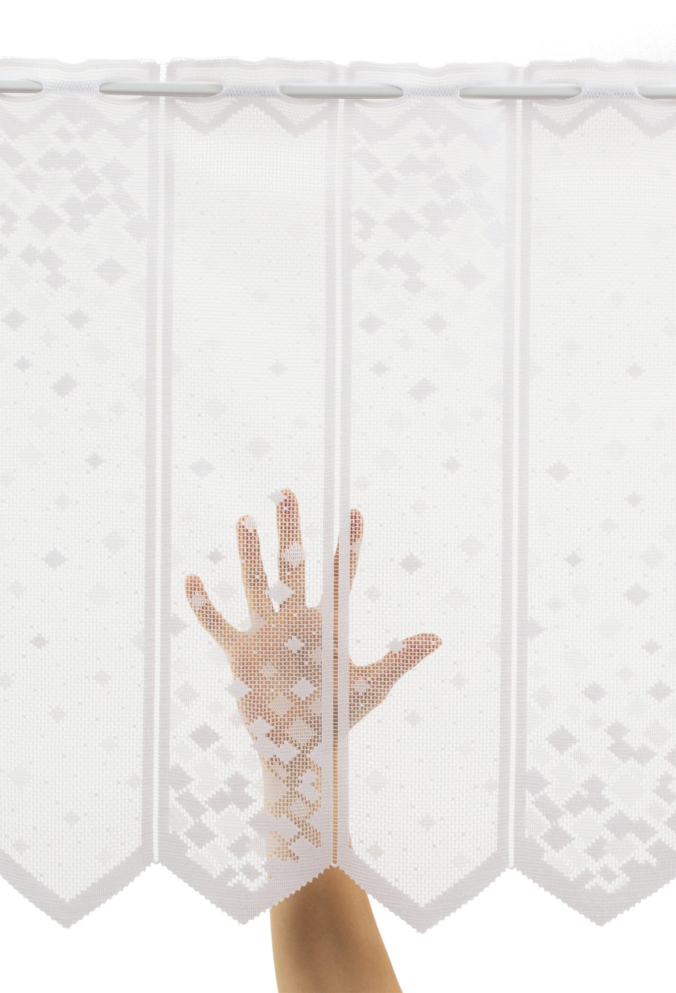 Gardinen Kranzusch Scheibengardine Mini Quadrate, Stangendurchzug, transpar günstig online kaufen