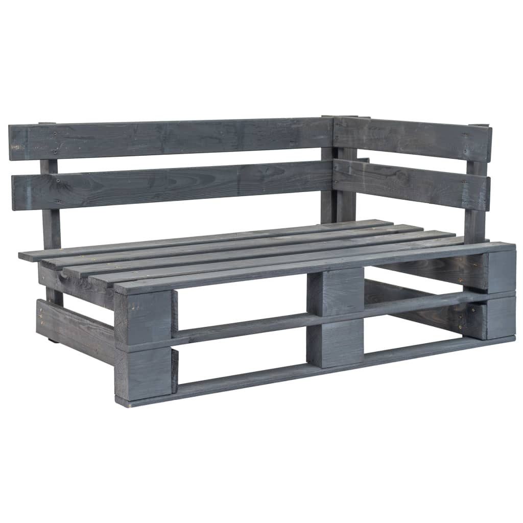 DOTMALL Eckbank Outdoor-Eckbank Paletten Holz Grau
